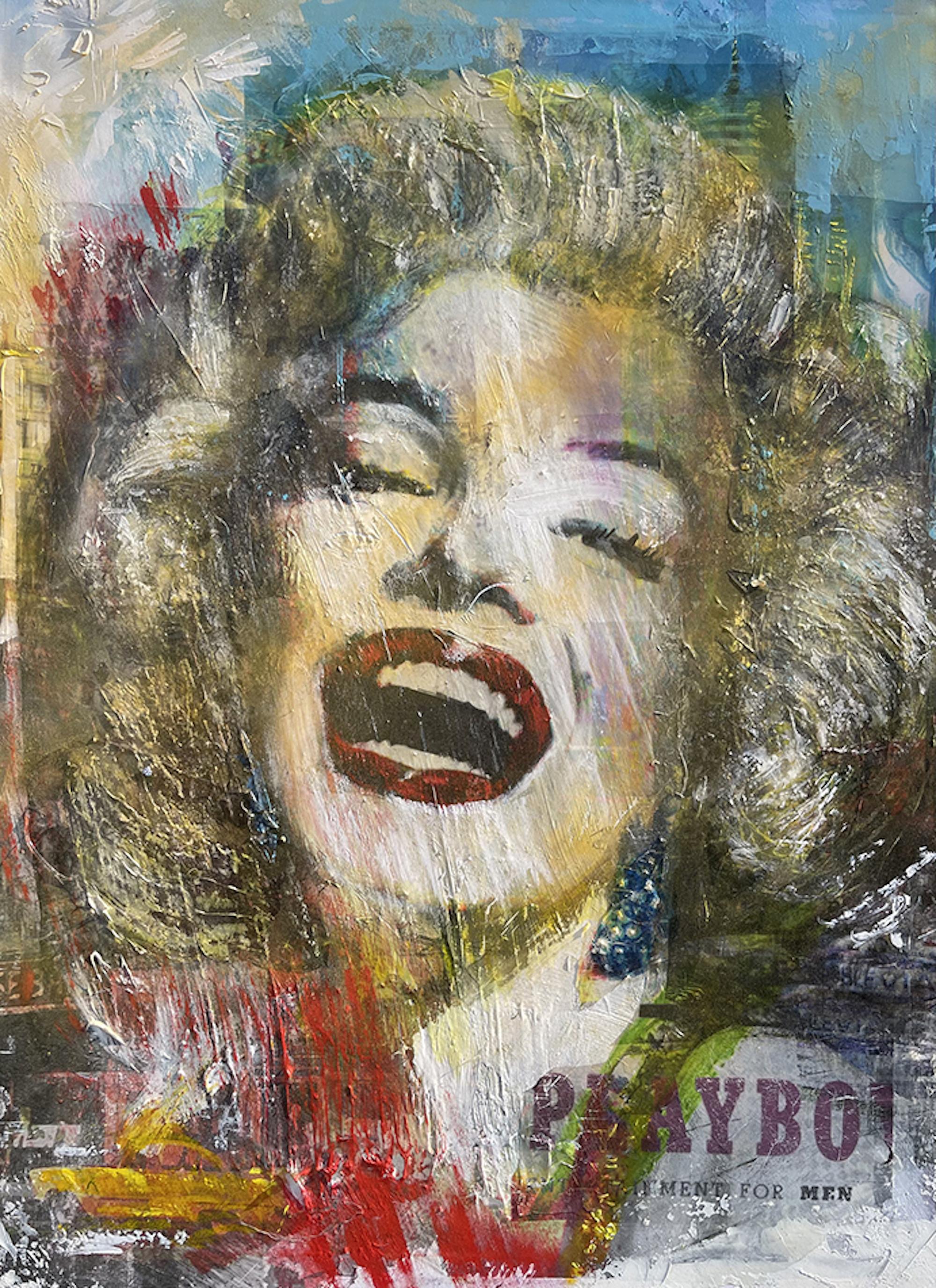 Gill Storr Portrait Painting - Marilyn, Marilyn Monroe art, film star art, Hollywood art, celebrity art
