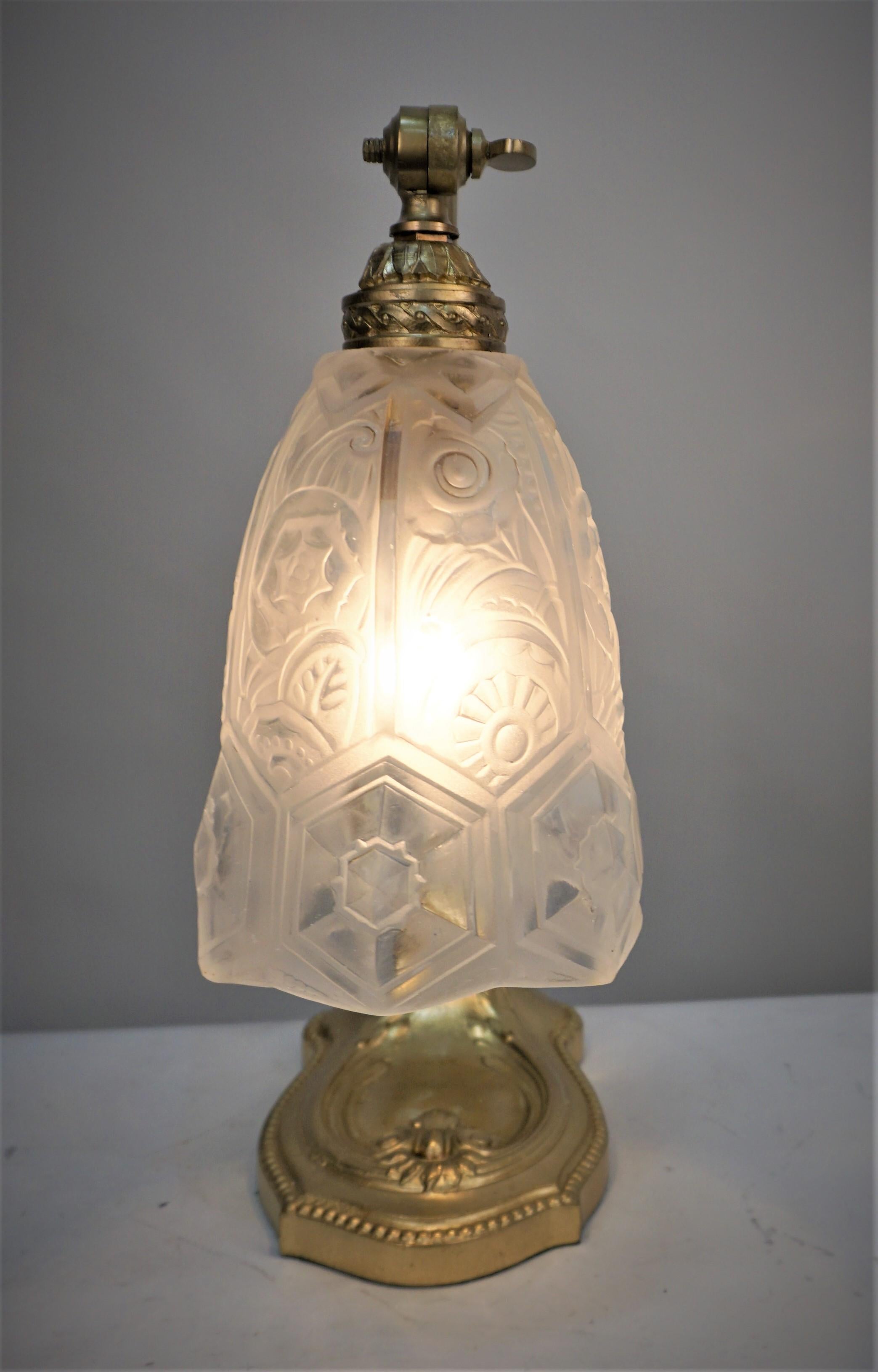 French Gilles 1930's Art Deco Table lamp