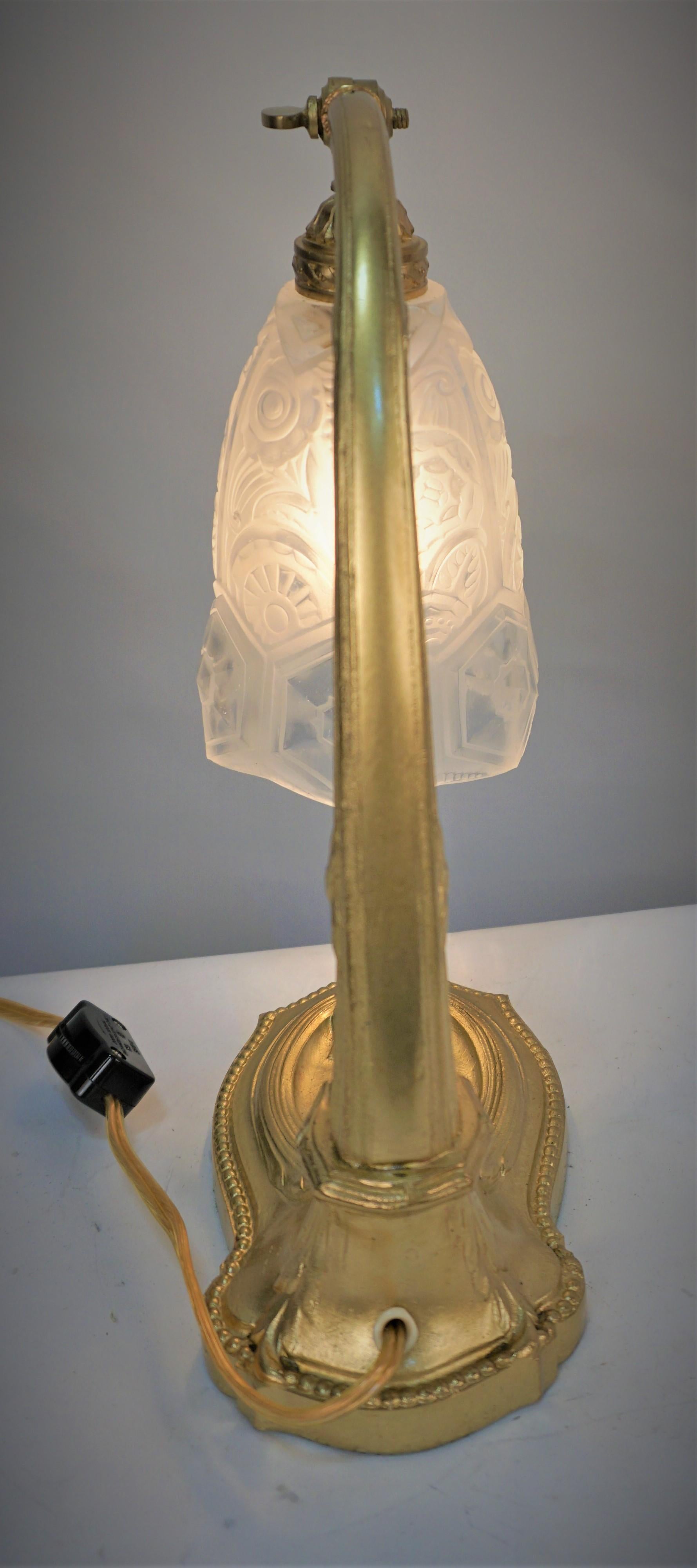 Bronze Gilles 1930's Art Deco Table lamp