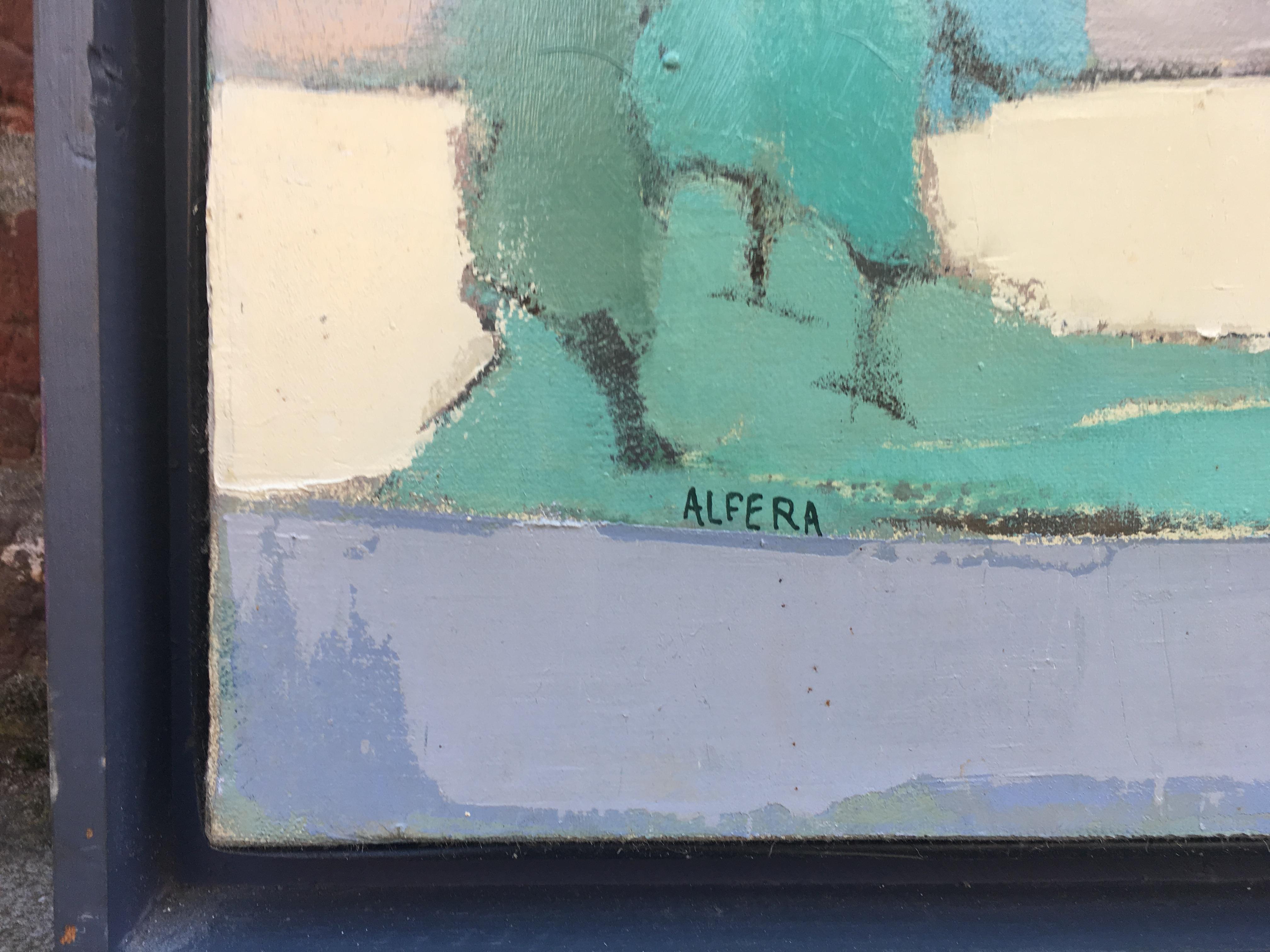 Gilles Afera Ferrand, „Espace 15“, Öl auf Leinwand, signiert und datiert 1984 im Zustand „Gut“ im Angebot in Saint-Ouen, FR