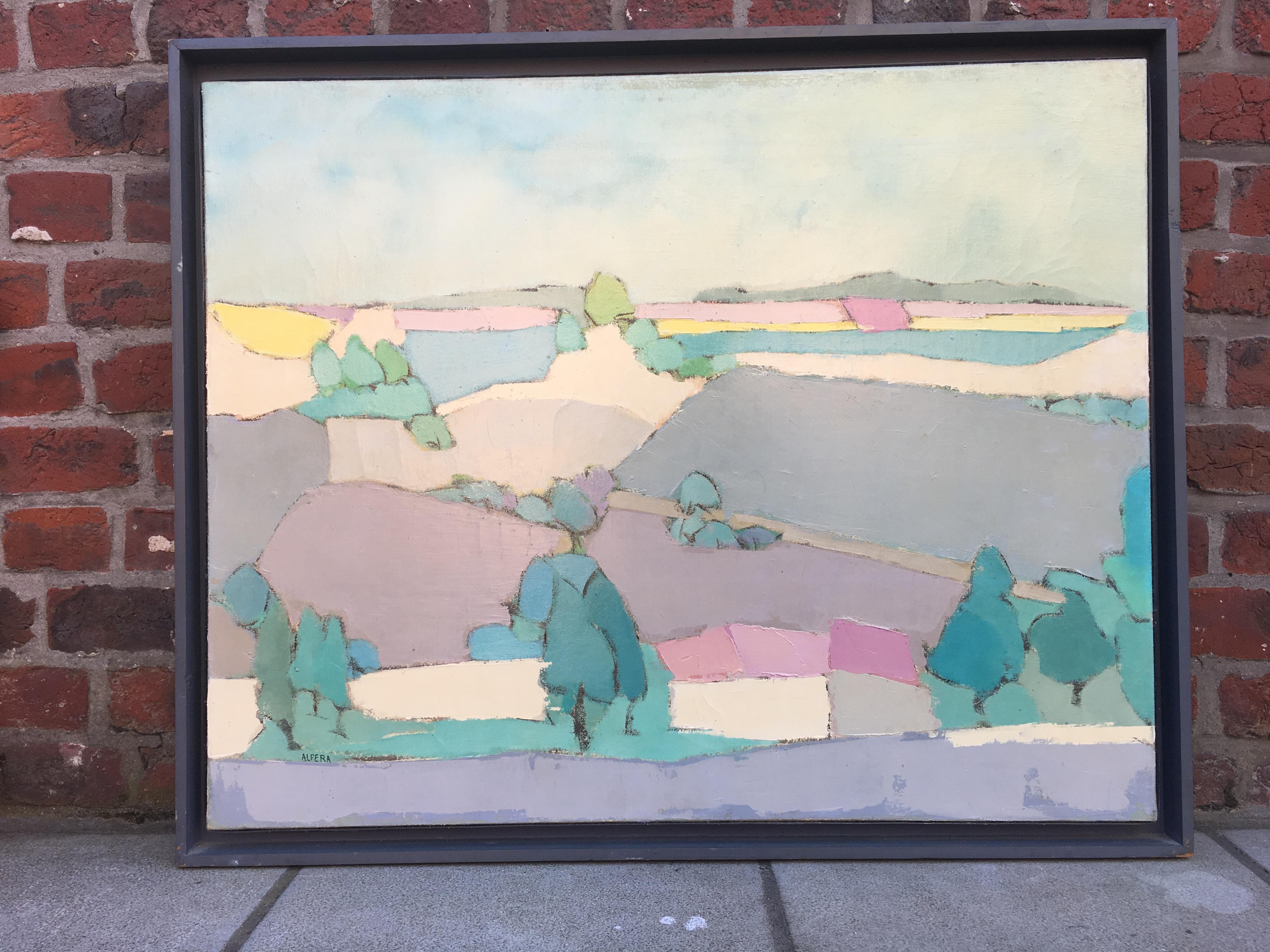 Gilles Afera Ferrand, „Espace 15“, Öl auf Leinwand, signiert und datiert 1984 (20. Jahrhundert) im Angebot