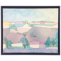 Gilles Afera Ferrand, „Espace 15“, Öl auf Leinwand, signiert und datiert 1984
