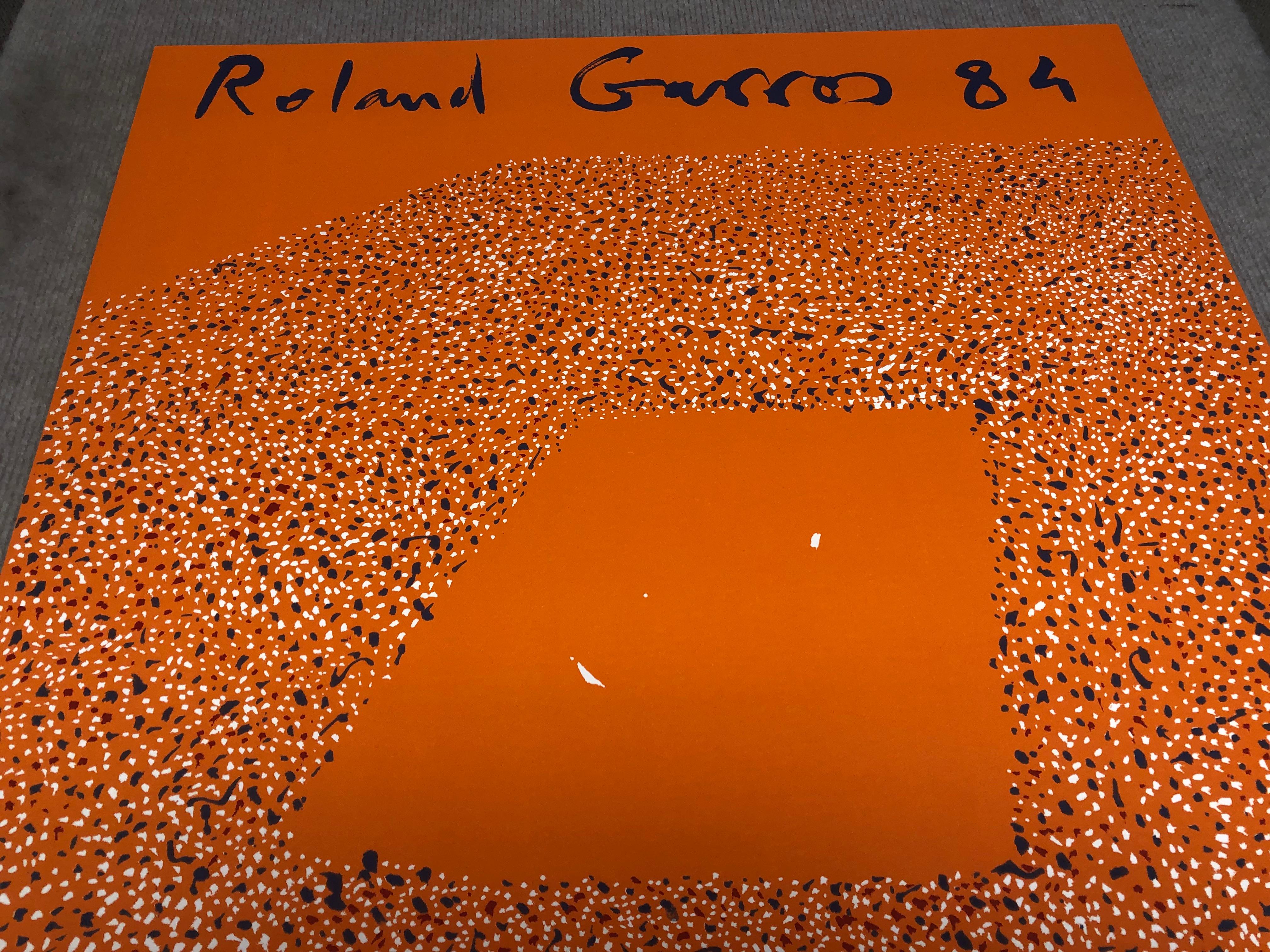 1984 Gilles Aillaud 'Roland Garros French Open' Pop Art Orange France Lithograph 11