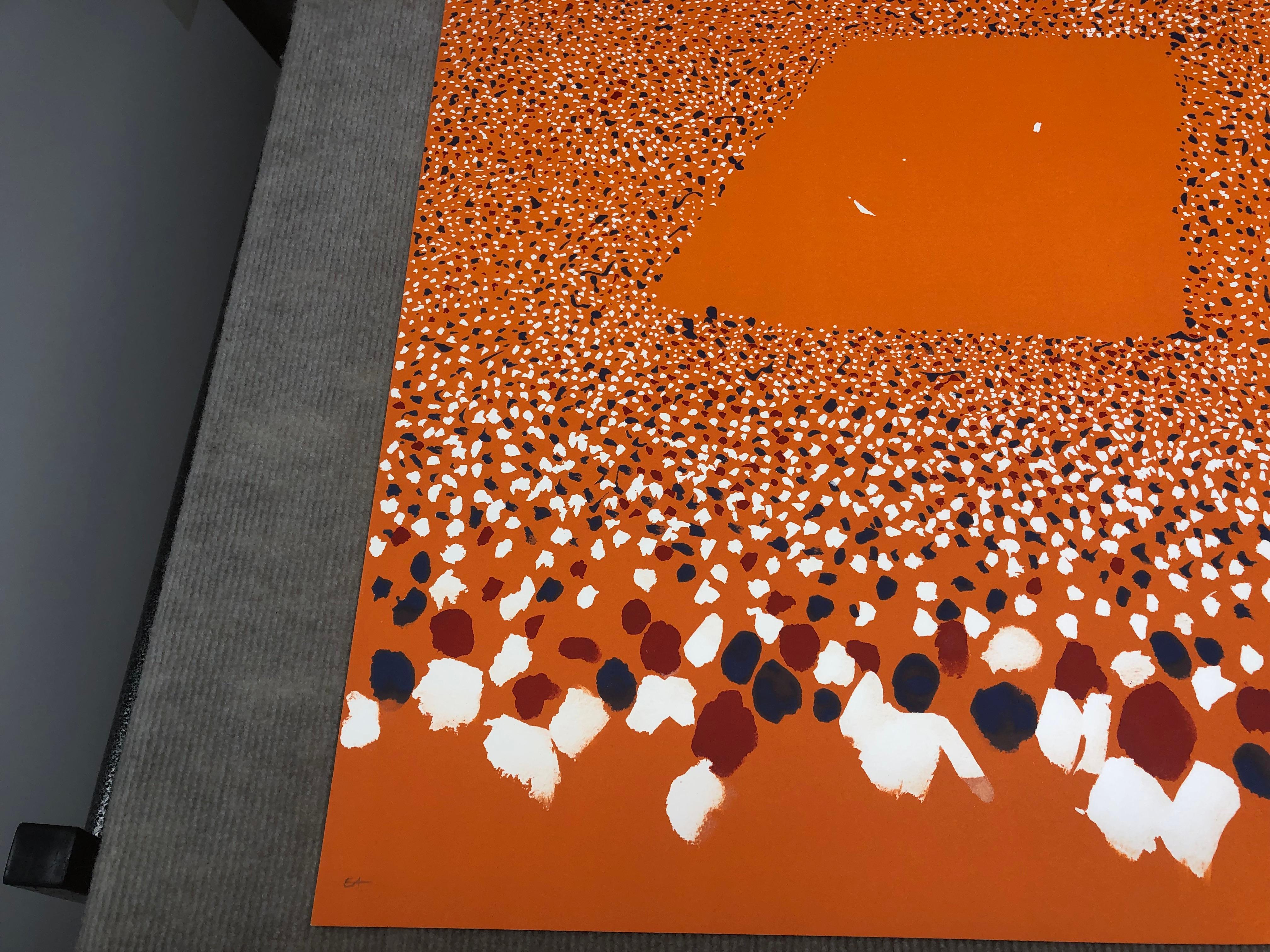 1984 Gilles Aillaud 'Roland Garros French Open' Pop Art Orange France Lithograph 12