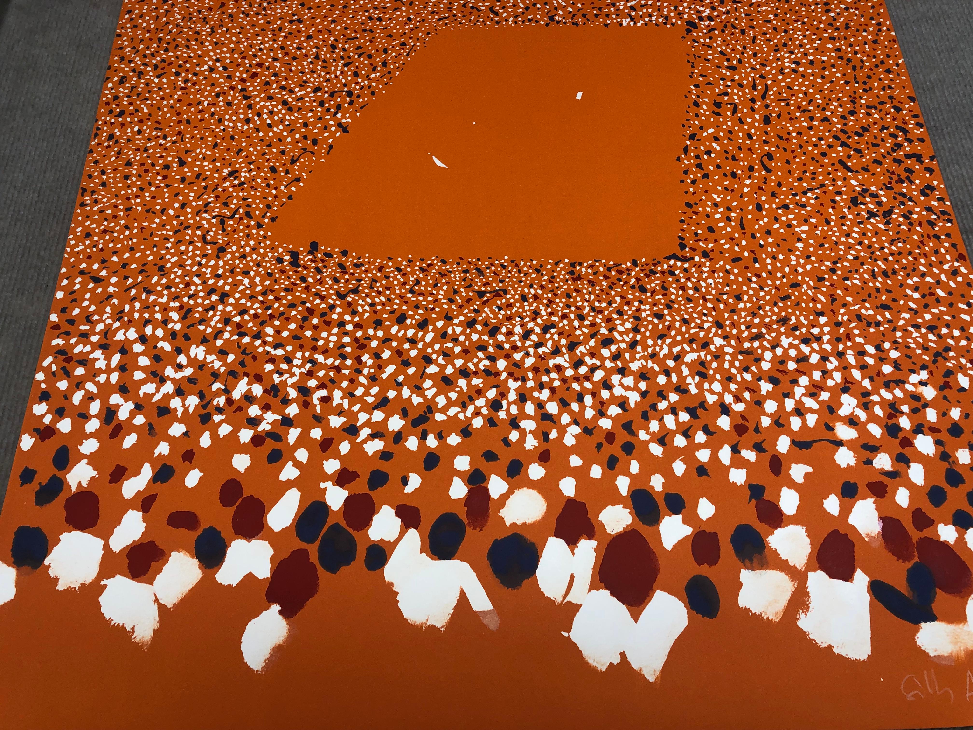 1984 Gilles Aillaud 'Roland Garros French Open' Pop Art Orange France Lithograph 11