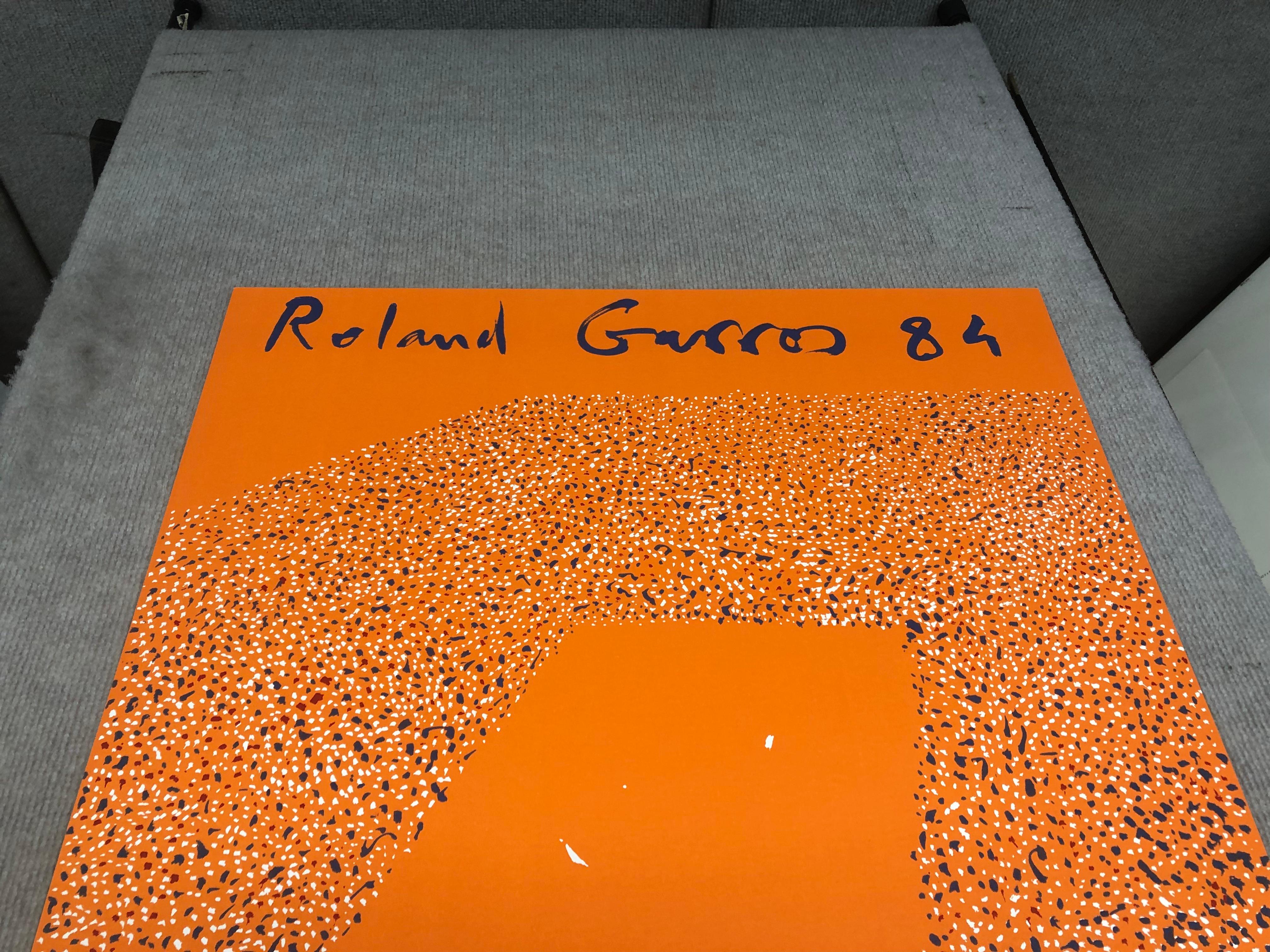 1984 Gilles Aillaud 'Roland Garros French Open' Pop Art Orange France Lithograph 1