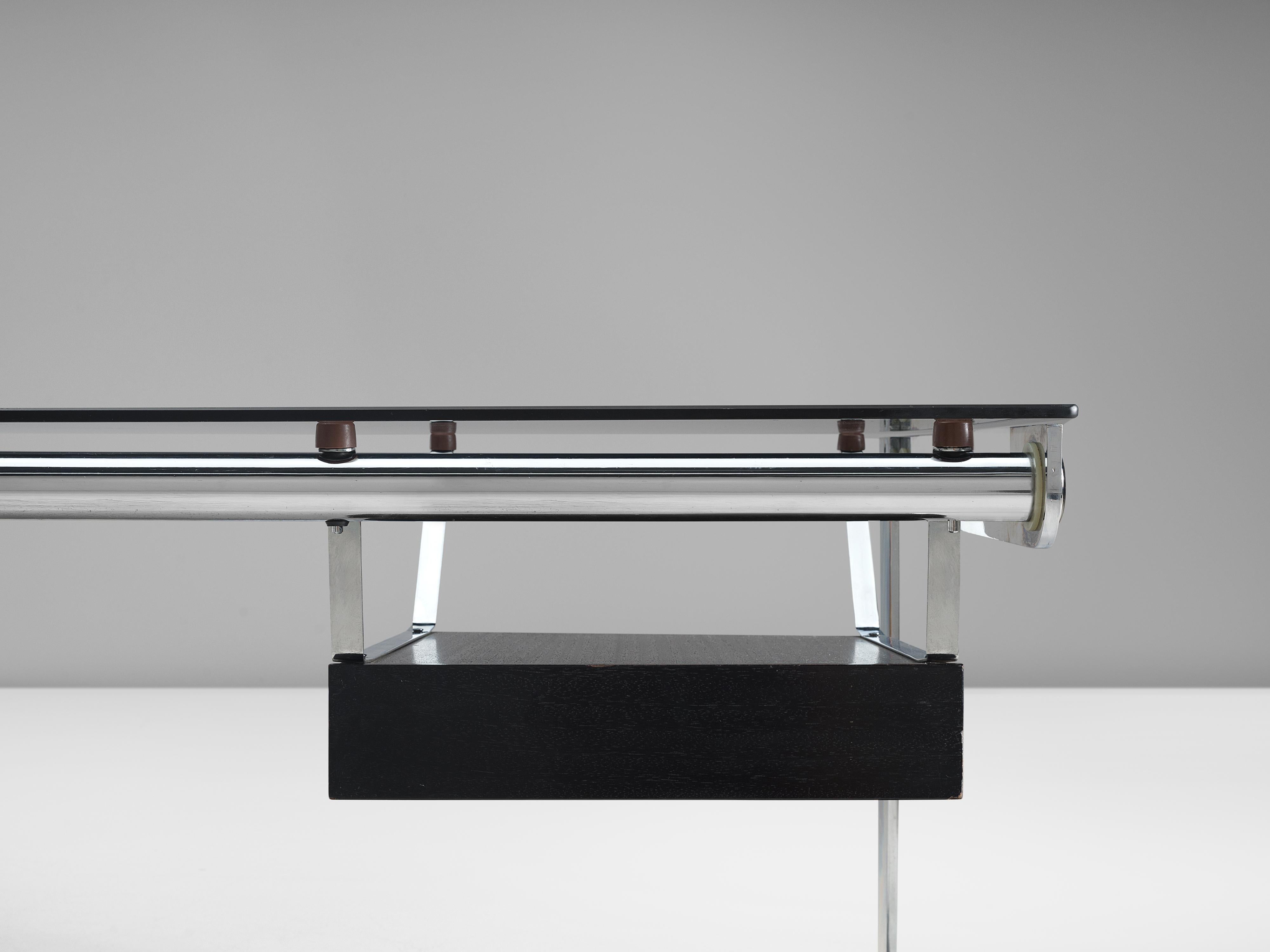 Gilles Bouchez for Airborne Desk with a Drawer in Glass and Steel 2