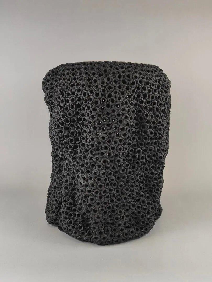 Gilles CAFFIER (1963) ceramic side table, leather top, signed and dated
dated 2013
7/80
signed

Gilles Caffier is a French designer, born in 1963. He was, among other things, artistic director of the S Mode fashion design school in Japan. Gilles