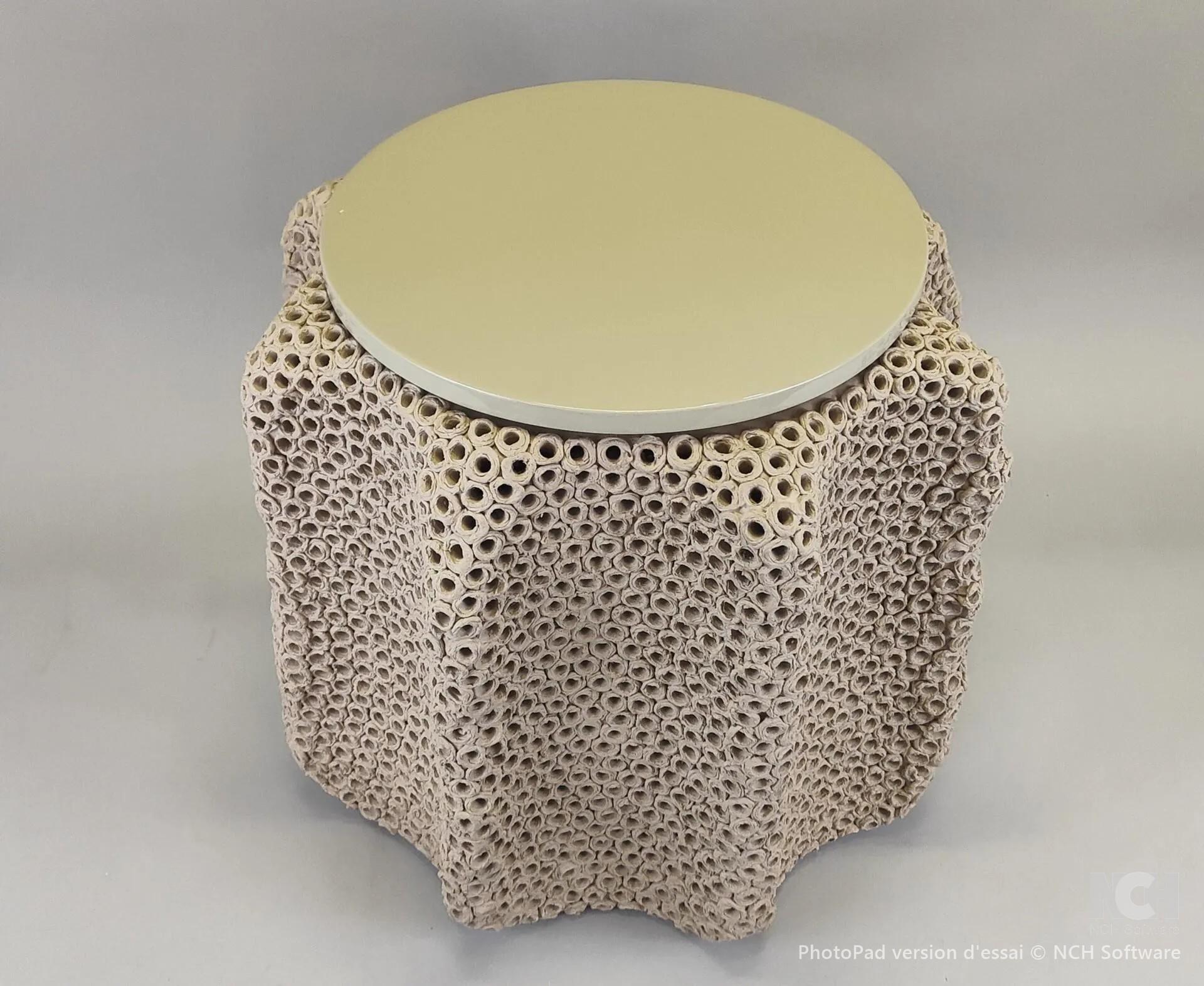 Organique Gilles CAFFIER (1963) ceramic side table, signed and dated en vente