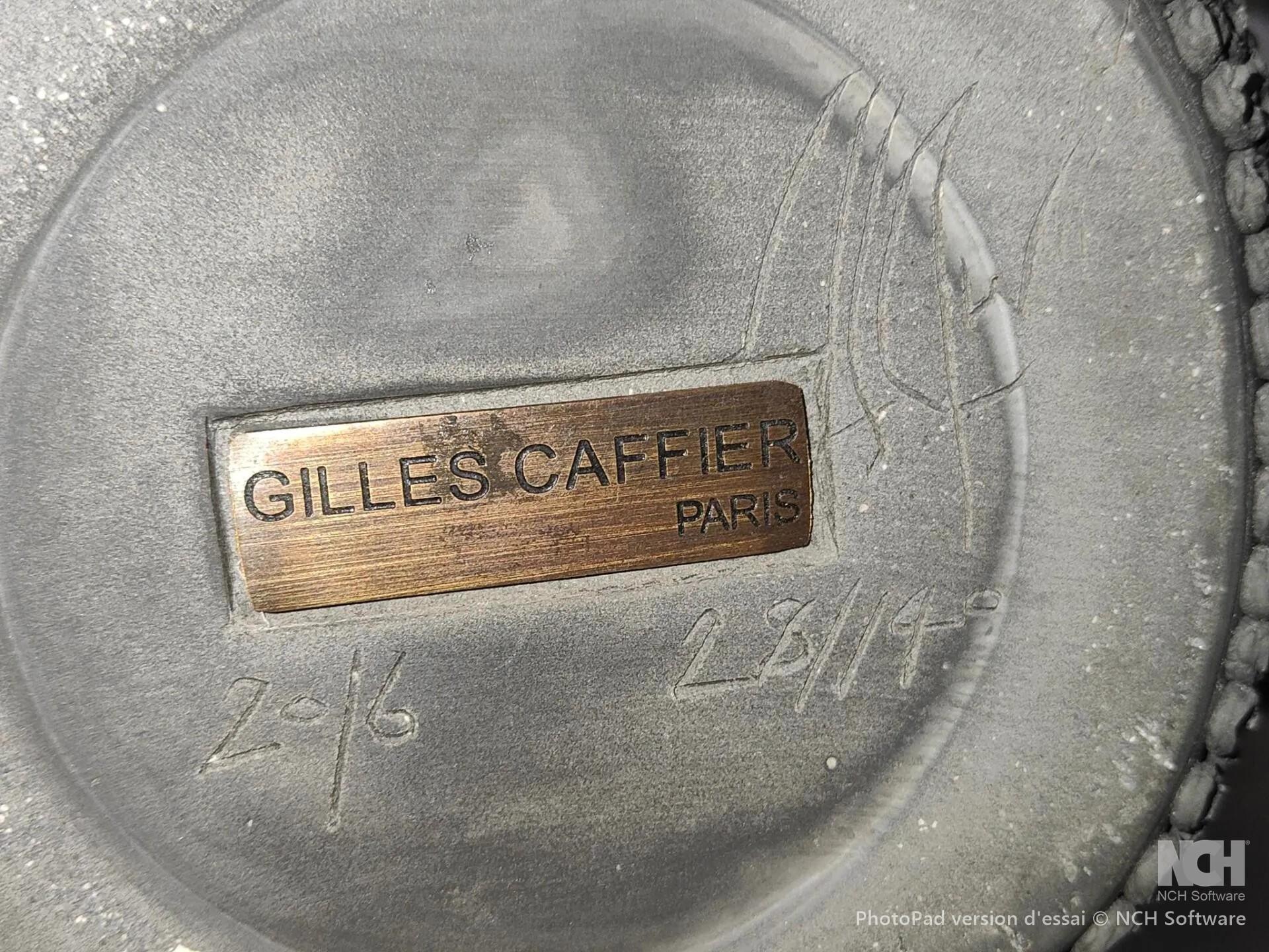 Gilles CAFFIER (1963)  jarrón de cerámica, firmado y fechado en Bueno estado para la venta en Mouscron, WHT