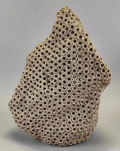 Gilles CAFFIER (1963) free-form ceramic vase, signed and dated