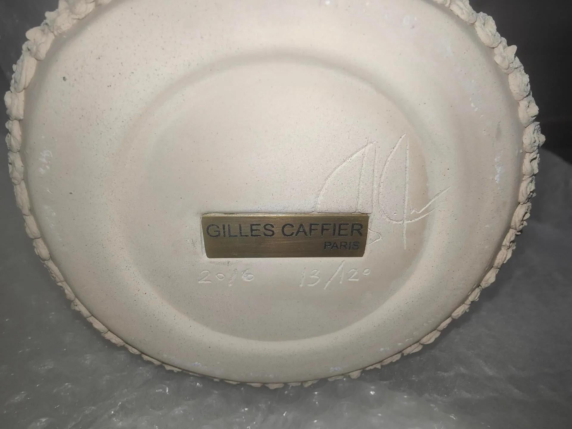 Gilles CAFFIER (1963) large ceramic vase, signed and dated In condizioni buone in vendita a Mouscron, WHT