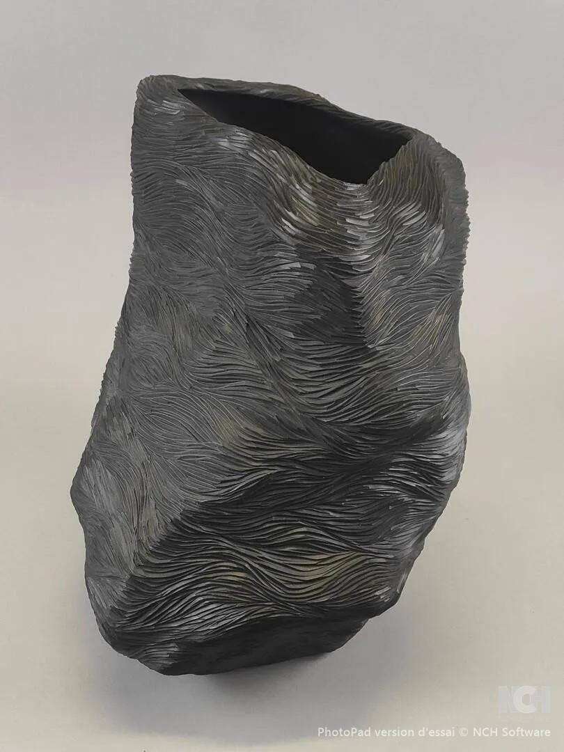 Contemporary Gilles CAFFIER (1963) large ceramic vase, signed For Sale