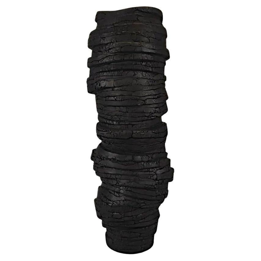 Gilles CAFFIER (1963) Große Vase aus strukturierter Keramik, signiert und datiert 201 Limited