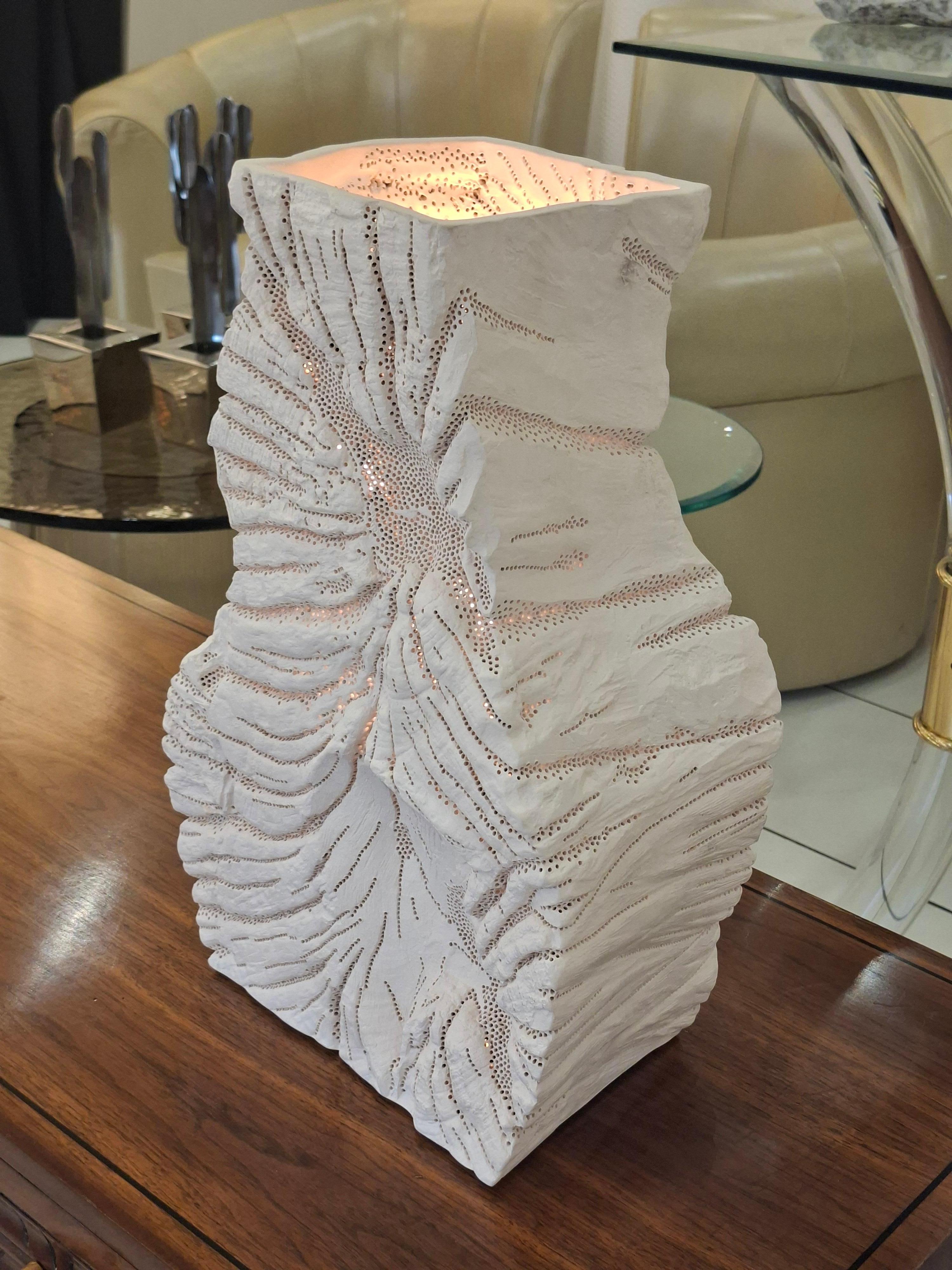 Gilles Caffier Abstract ceramic table lamp, limited edition n°3/60 For Sale 5