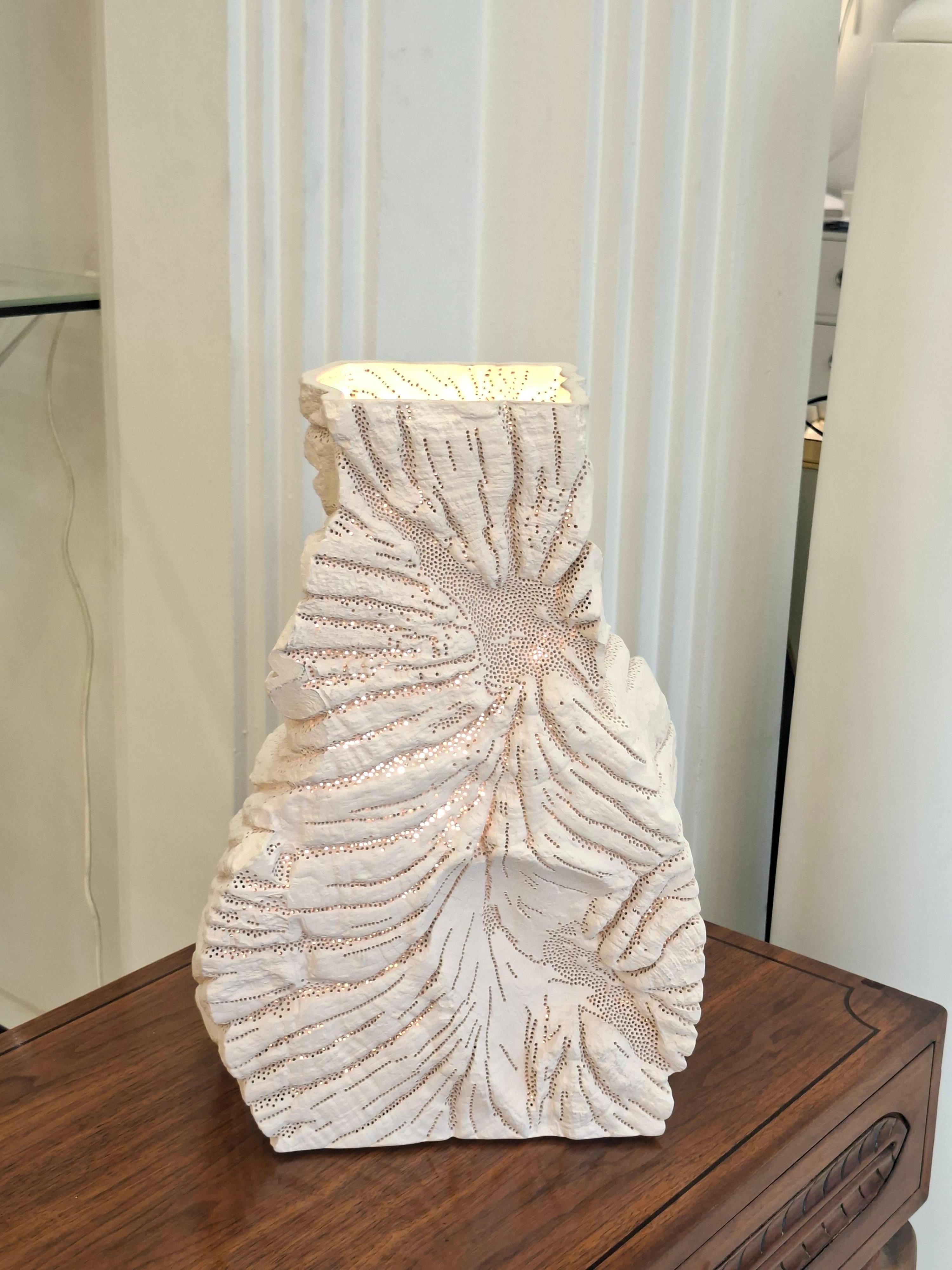 Gilles Caffier Abstract ceramic table lamp, limited edition n°3/60 In Excellent Condition For Sale In Saint-Ouen, FR