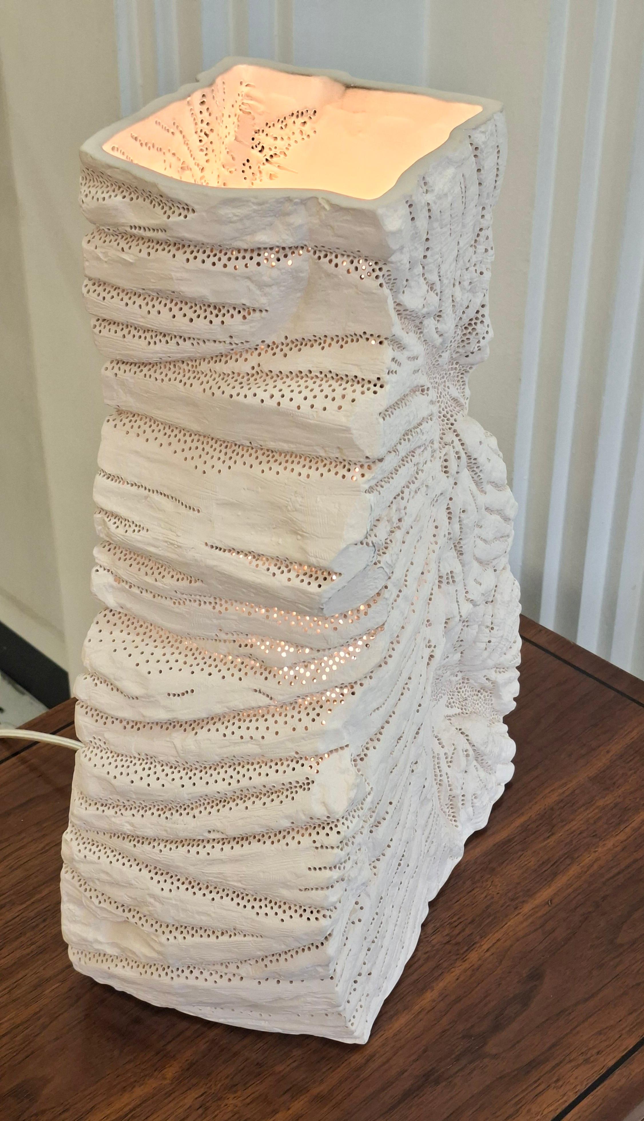 Gilles Caffier Abstract ceramic table lamp, limited edition n°3/60 For Sale 2