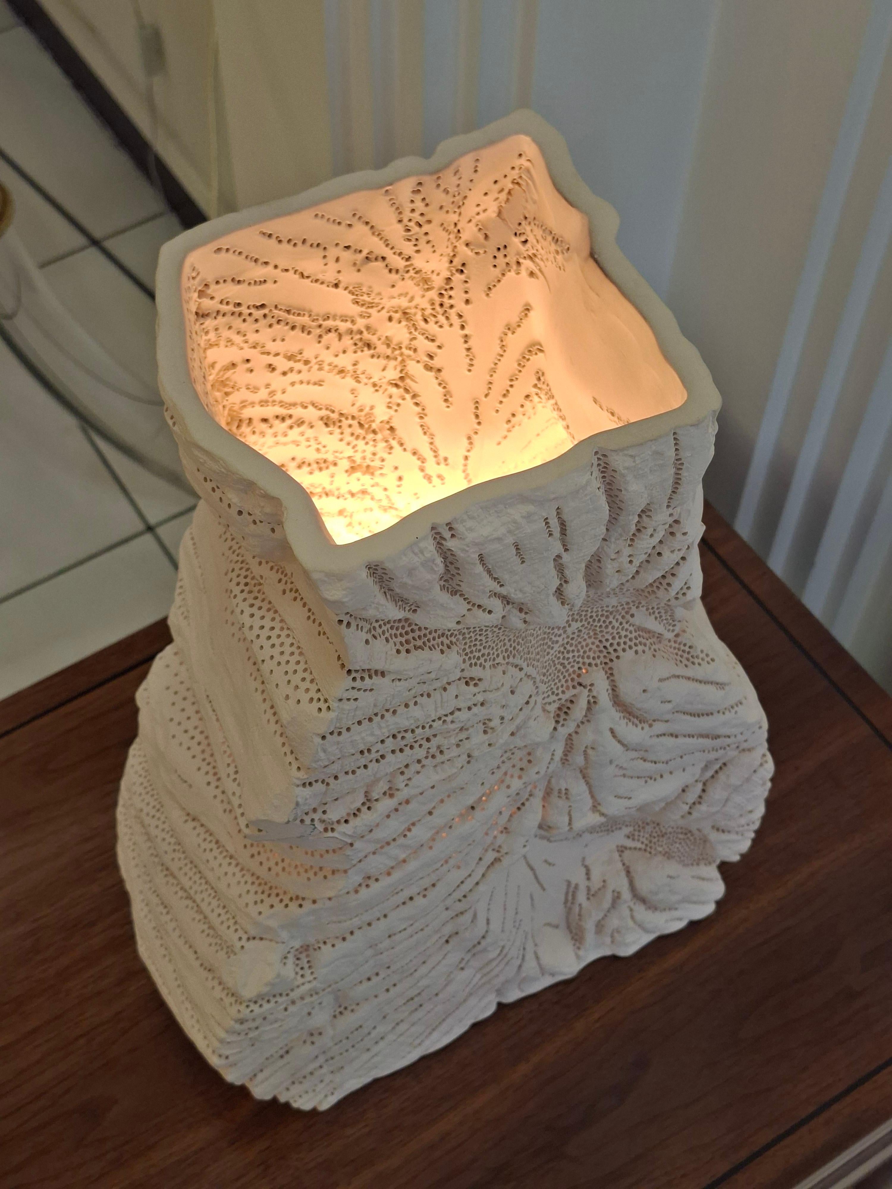 Gilles Caffier Abstract ceramic table lamp, limited edition n°3/60 For Sale 3