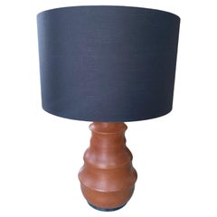 Gilles Caffier leather-clad lamp signed