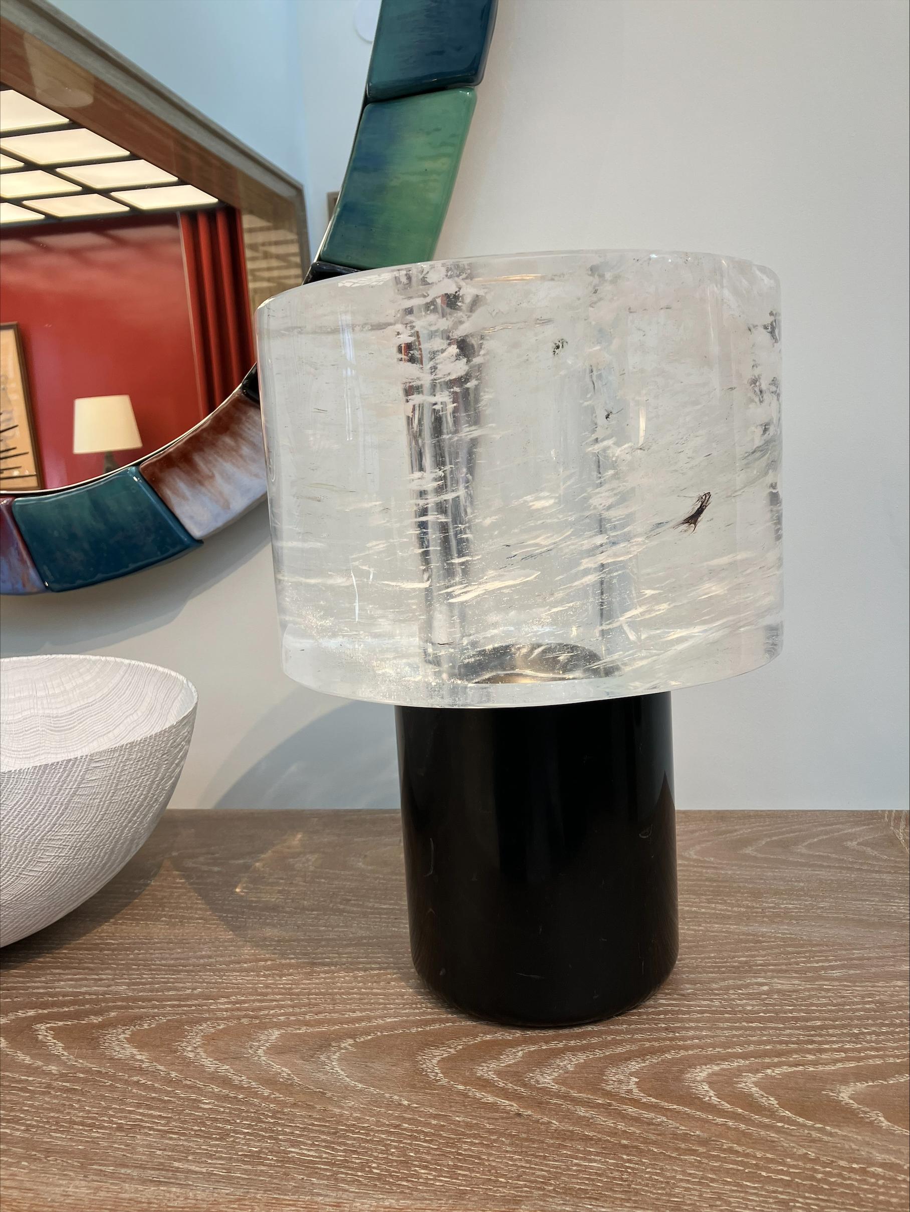 Gilles Caffier Marble & Crystal Table Lamp In New Condition For Sale In Matosinhos, 13