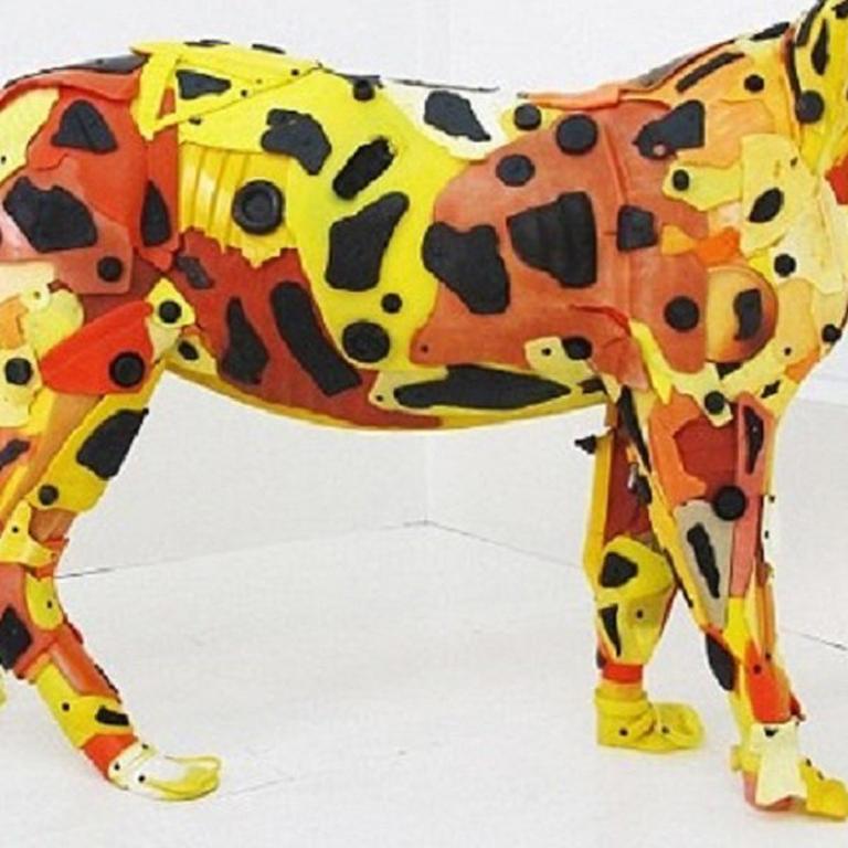 Leopard - Contemporary Sculpture by Gilles Cenazandotti