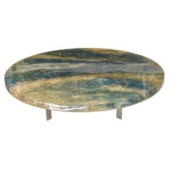 Gilles Charbin Fractal Resin Coffee Table, Signed, France Circa 1970