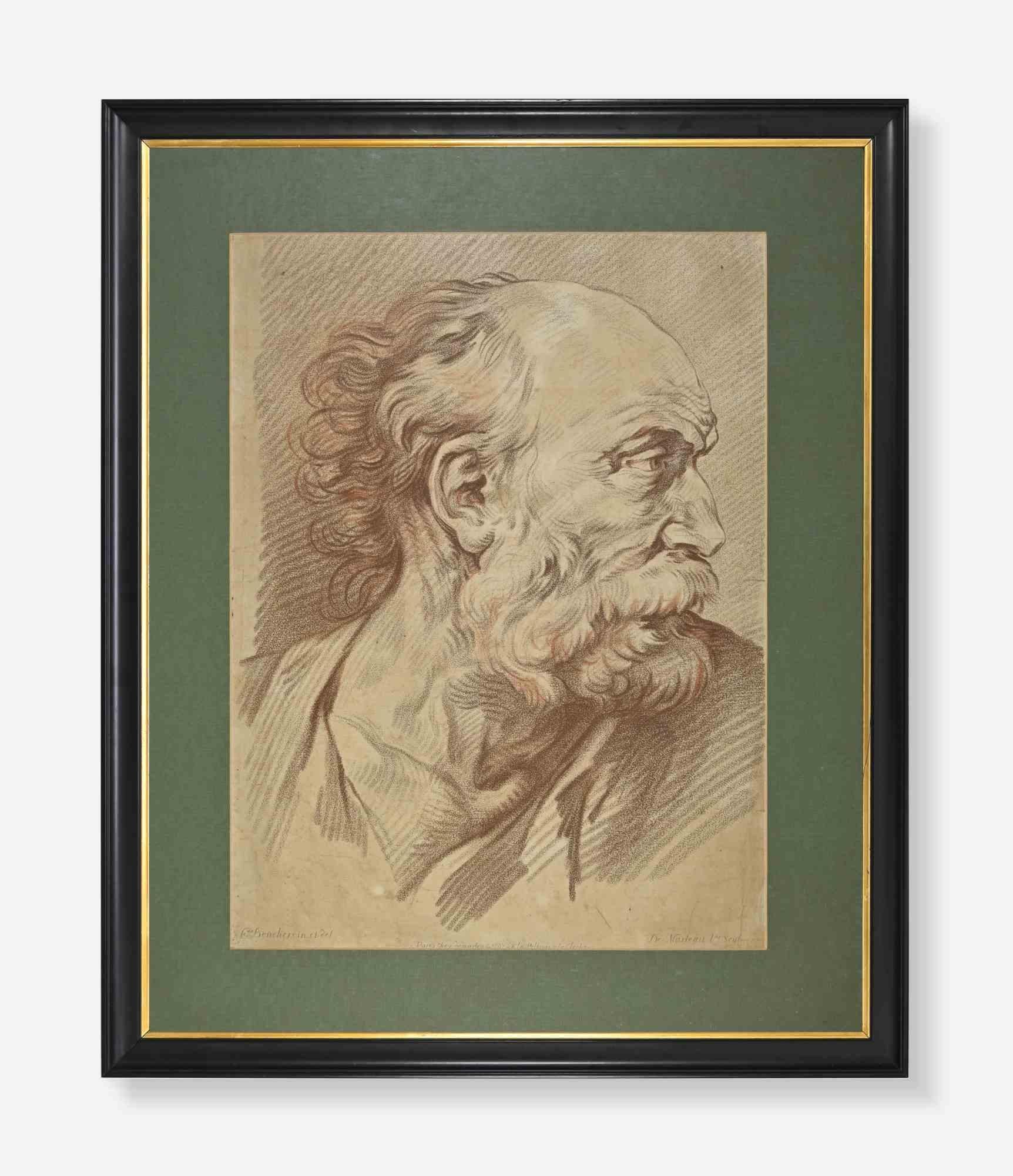 Portrait of Man is an old master artwork realized by Gilles Demarteau in the mid-18th Century.

Crayon-manner engraving on paper.

Includes frame.

Inscription: At lower left: f. Boucher in. et del

                 At lower right: De Marteau lné