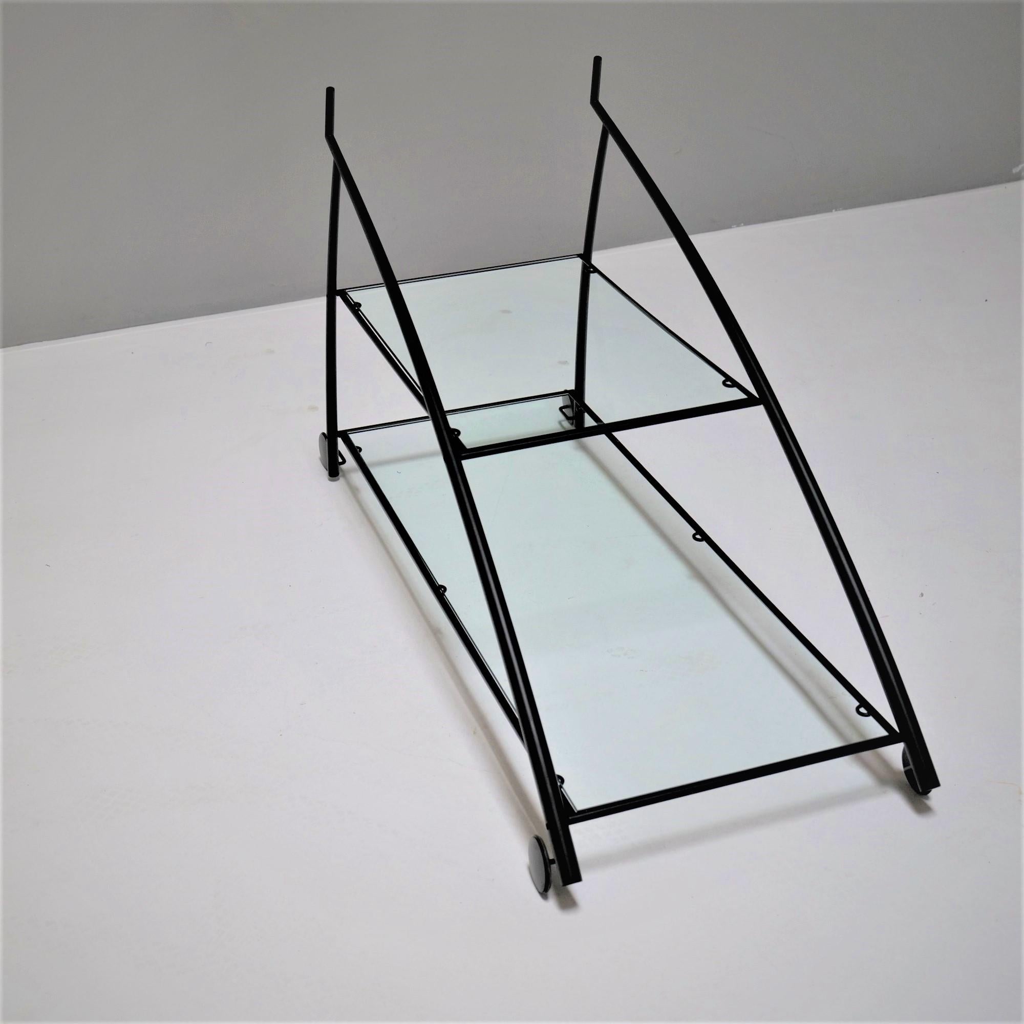 Gilles Derain, bar trolley for Lumen, 1980 For Sale 1