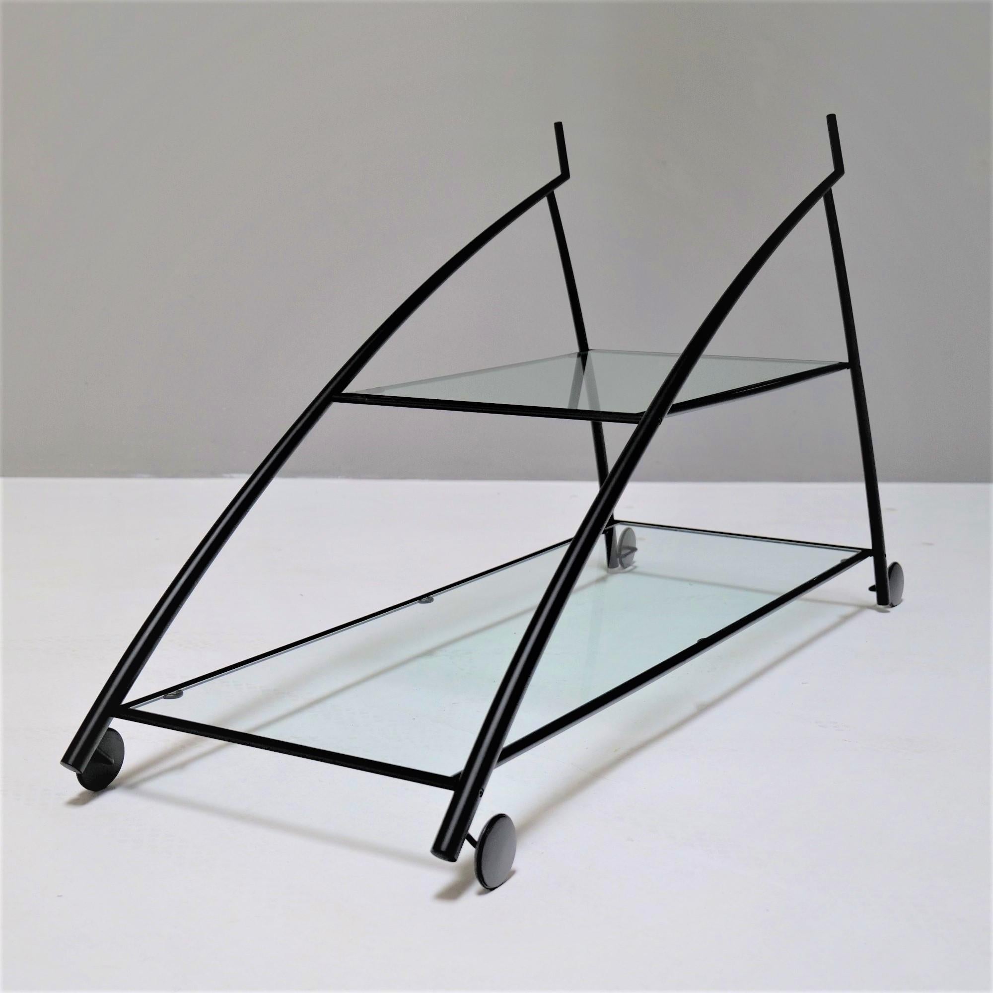 Gilles Derain, bar trolley for Lumen, 1980 For Sale 2