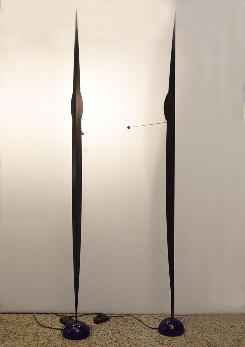 Italiano Gilles Derain for Lumen 'Flame' floor lamps, 1980s in vendita