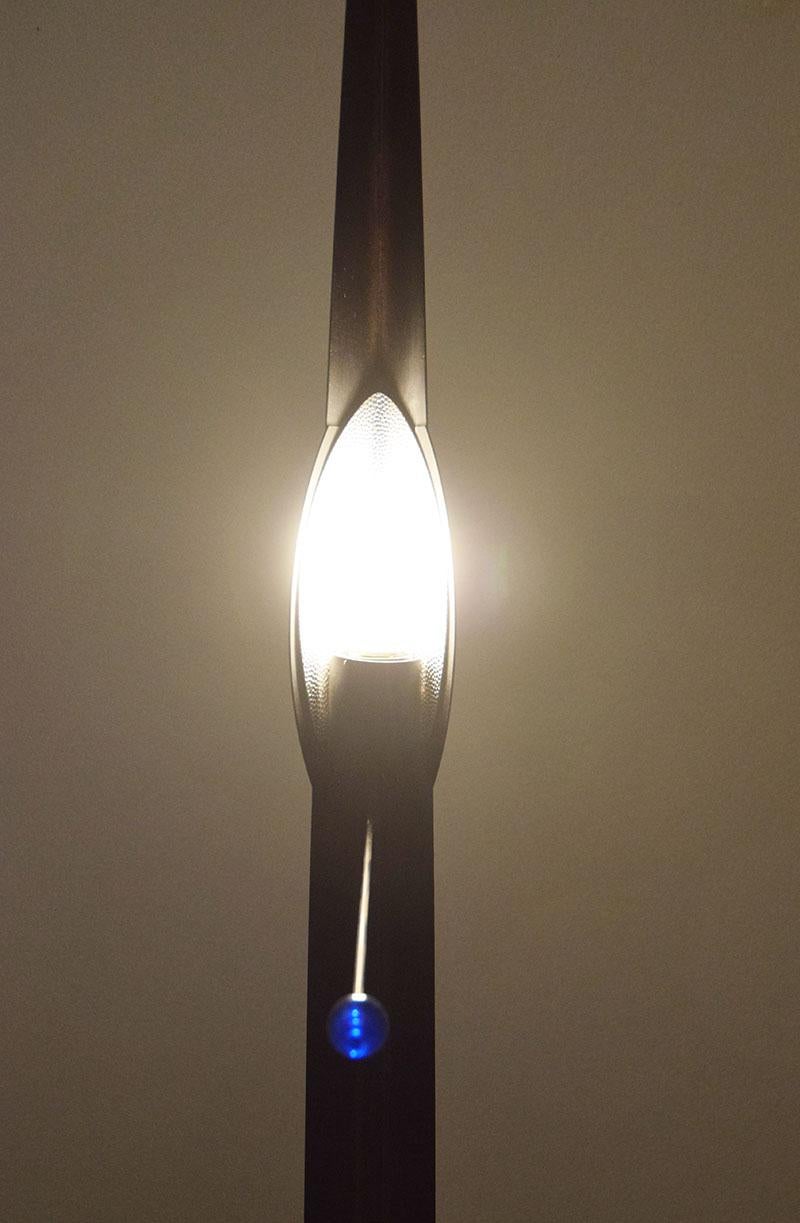 Metallo Gilles Derain for Lumen 'Flame' floor lamps, 1980s in vendita