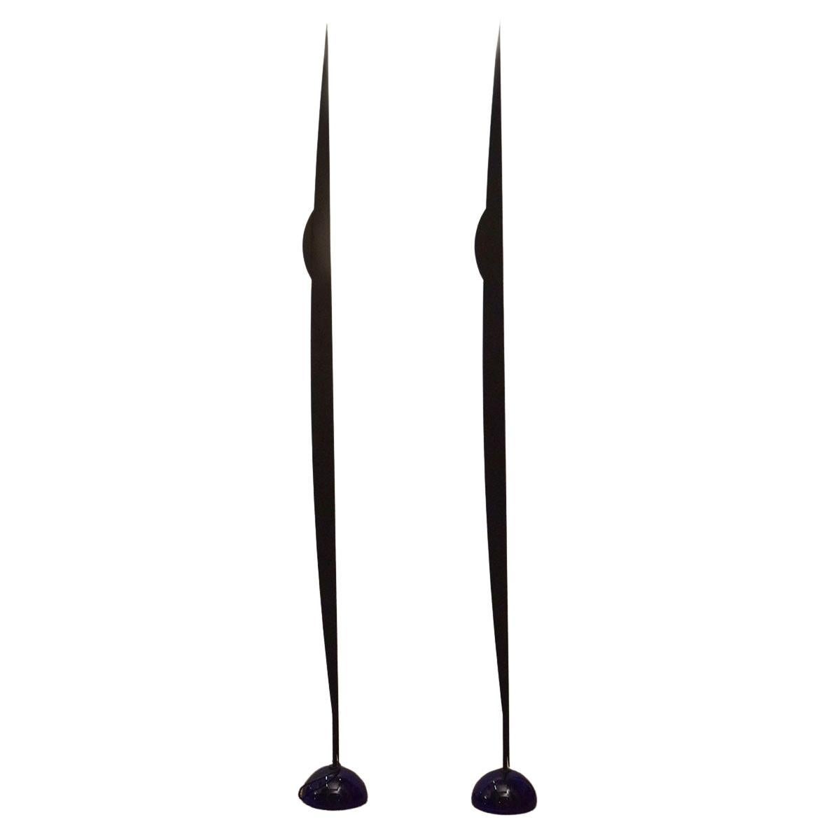 Gilles Derain for Lumen 'Flame' floor lamps, 1980s
