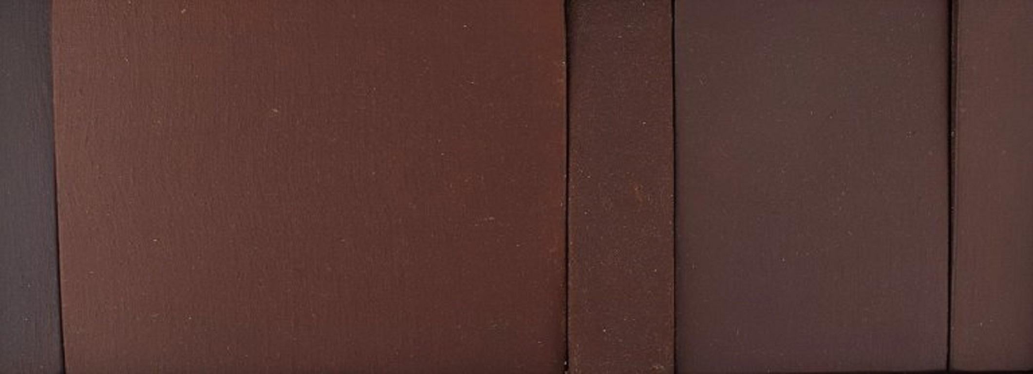 Gilles Guias (b. 1965), French artist. Acrylic on board. Abstract composition. 
Dated 1984.
The board measures: 59 x 21 cm.
The frame measures: 2 cm.
In excellent condition.
Signed.