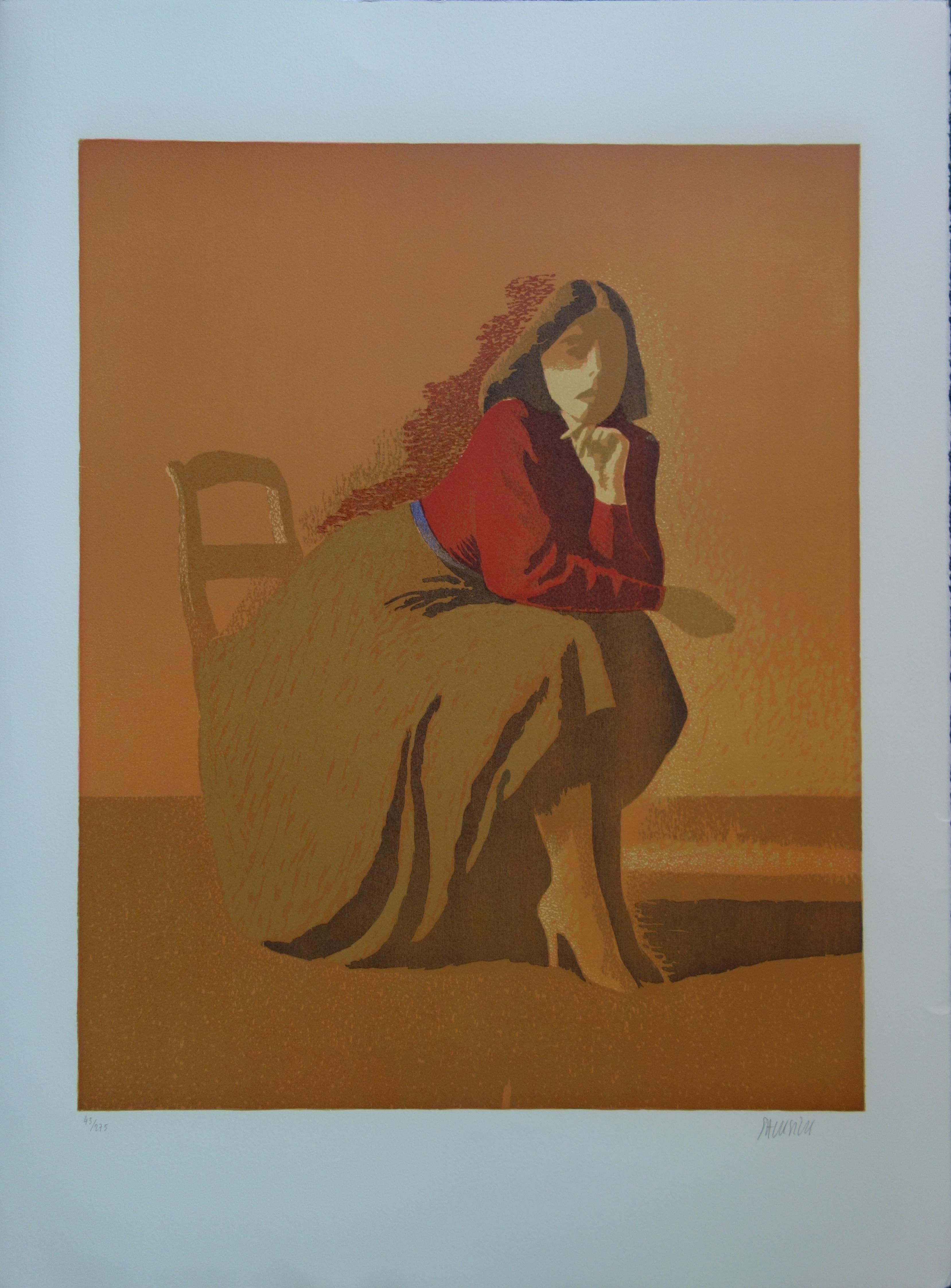 Beautiful Woman - Original handsigned lithograph