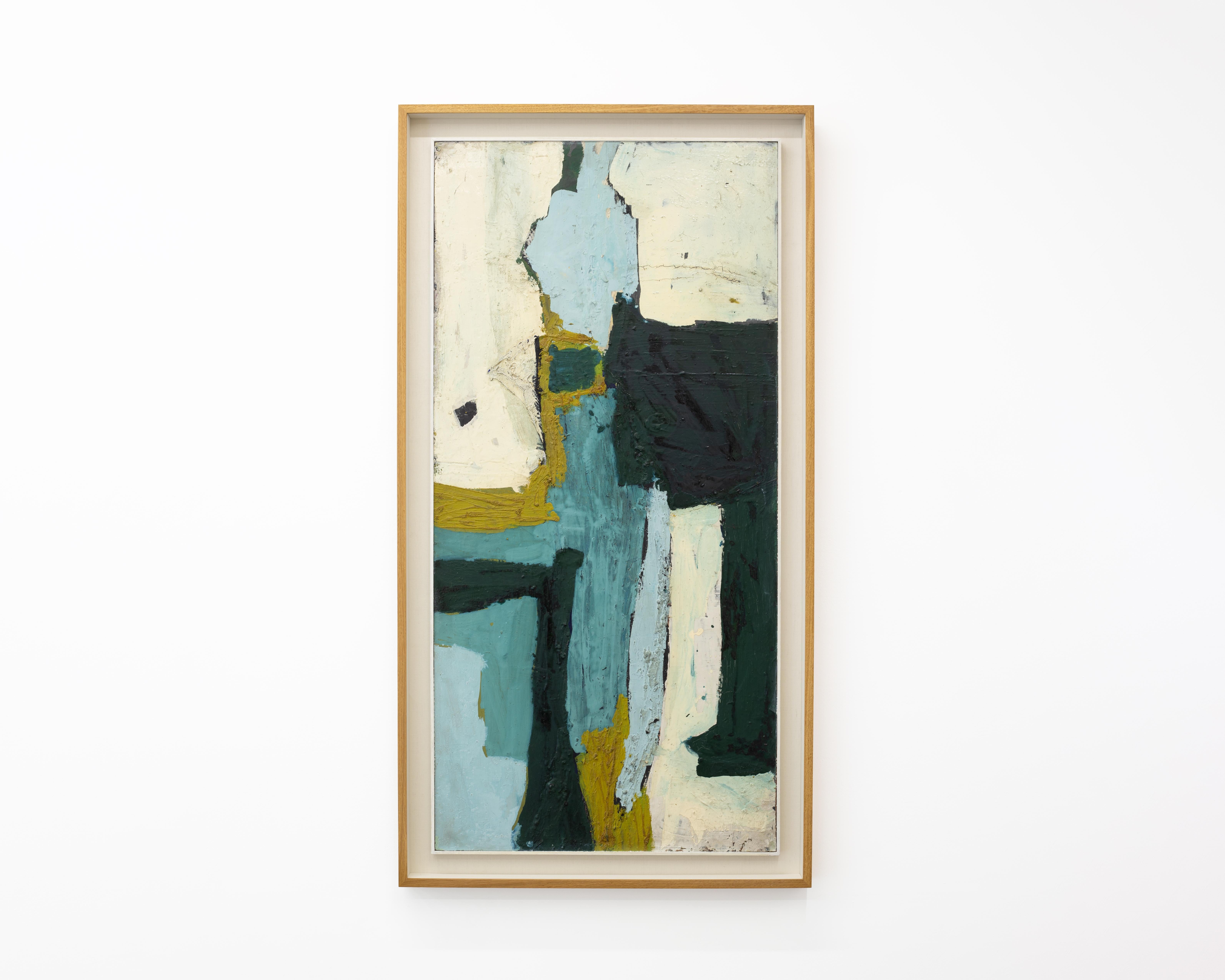 Gillian Ayres Abstract Painting - Abstract - Cream, Blue, Green, Yellow