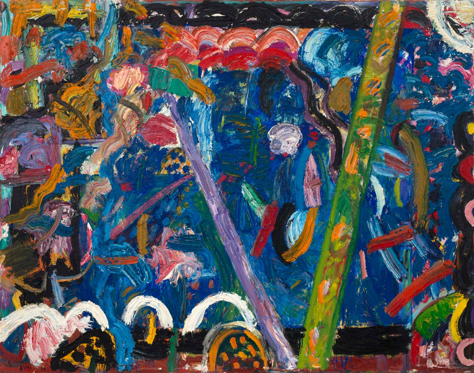 Gillian Ayres Abstract Painting - Hydaspes