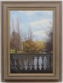 GILLIAN WHAITE (1934-2012) British Original oil painting CHISWICK HOUSE LONDON 