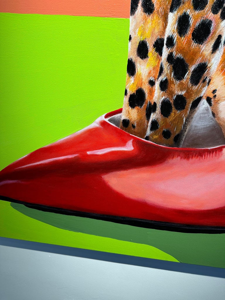 My Favourite Cheetah In A Shoe - Pop Art Painting by Gillie and Marc Schattner