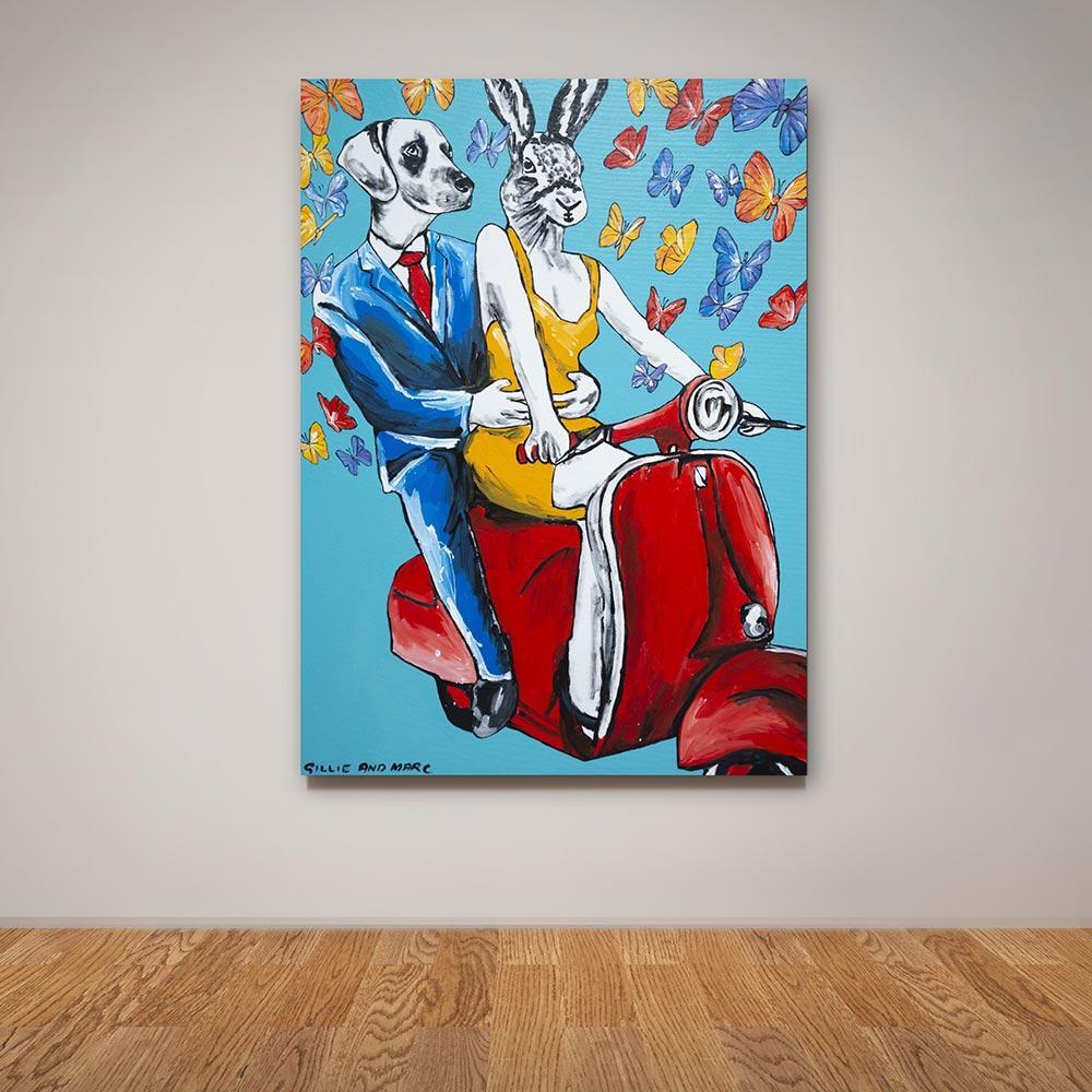 Title: Yes It All Came True
Original Painting
Enamel on canvas
120 x 90 cm

World Famous Contemporary Artists: Husband and wife team, Gillie and Marc, are New York and Sydney-based contemporary artists who collaborate to create artworks as one.