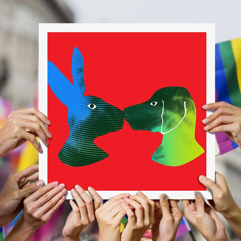 rabbit pop art