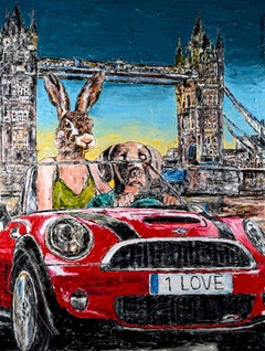 Painting Print - Gillie and Marc - Art - Limited Edition - Love cars in London