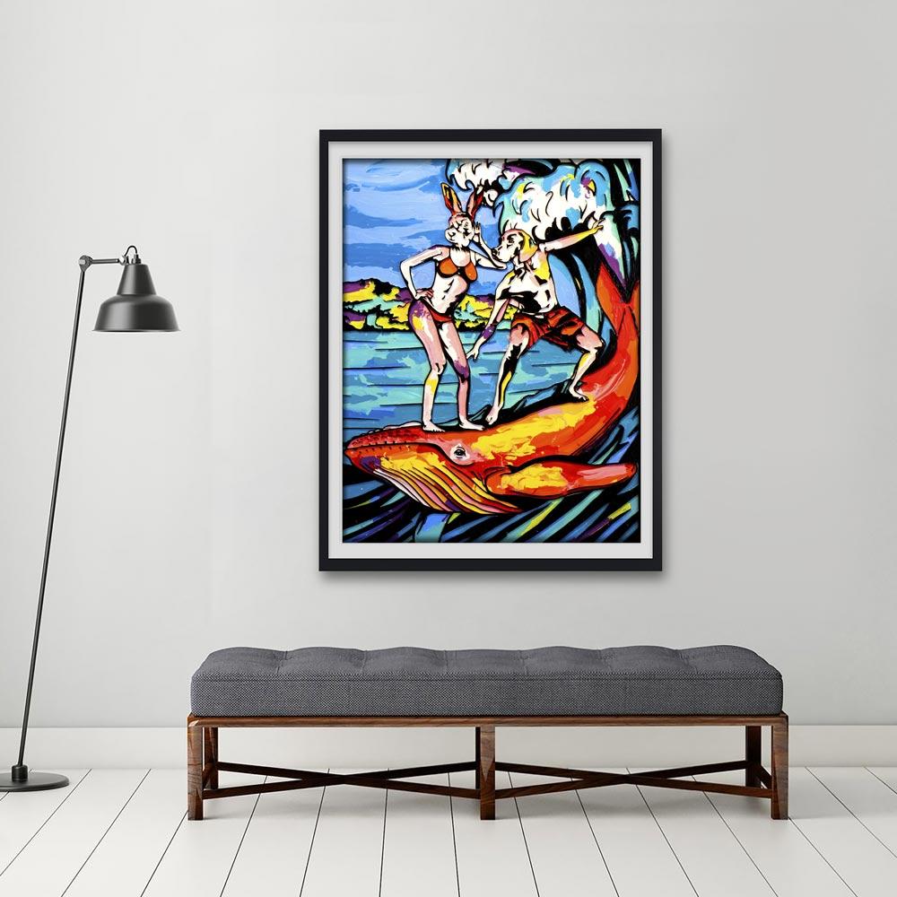 Animal Print - Gillie and Marc - Art - Limited Edition - Whale - Surf - Ocean For Sale 1
