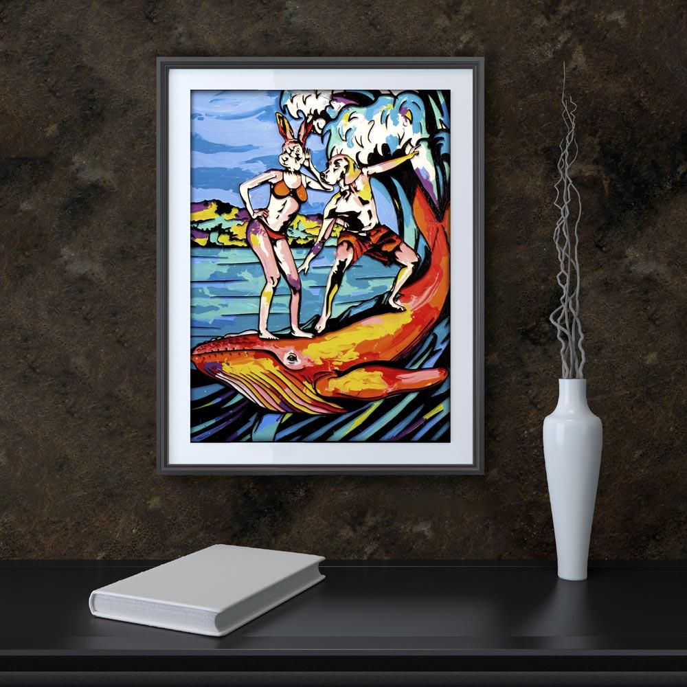 Animal Print - Gillie and Marc - Art - Limited Edition - Whale - Surf - Ocean For Sale 2