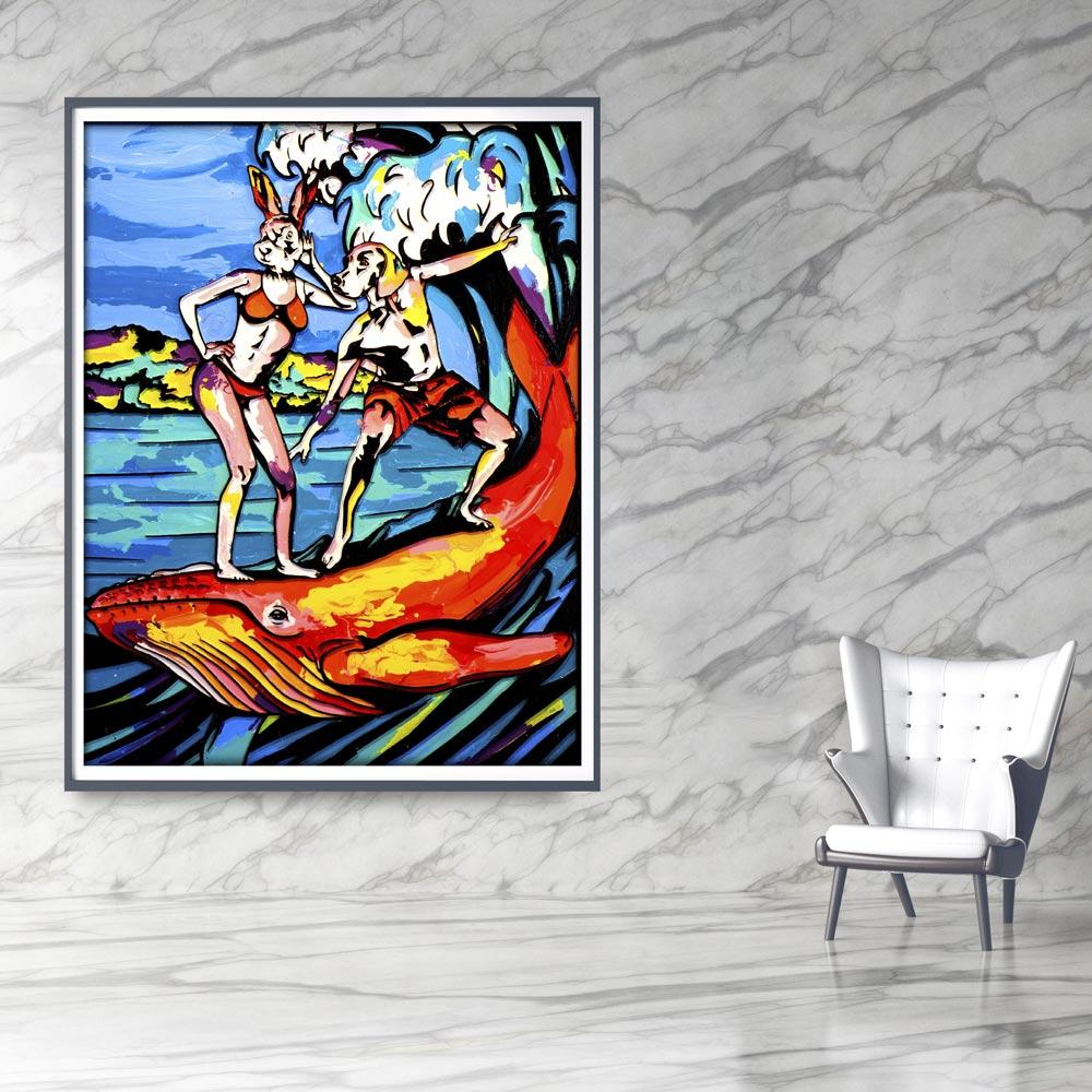 Animal Print - Gillie and Marc - Art - Limited Edition - Whale - Surf - Ocean For Sale 3