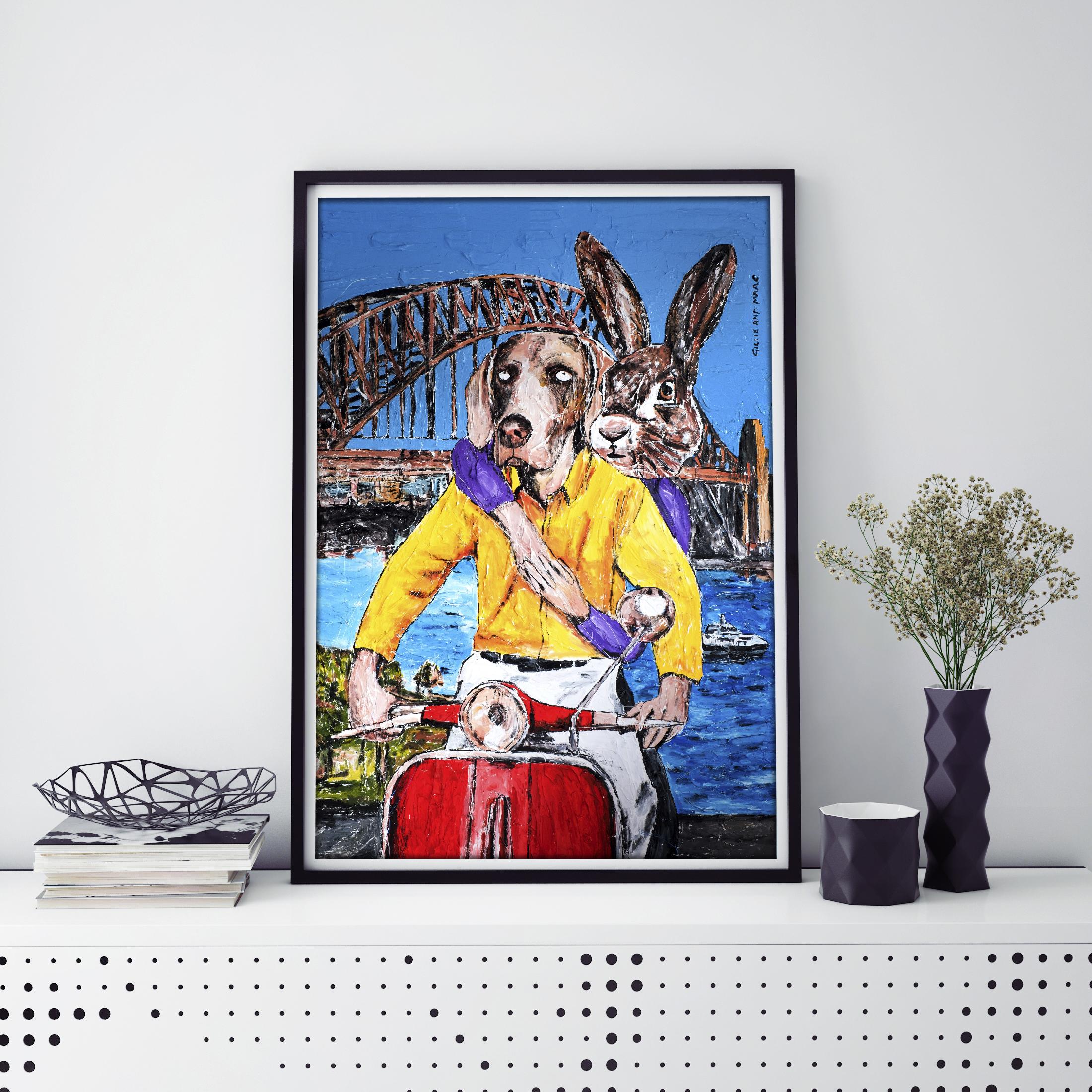 Animal Print - Gillie and Marc - Art - Ltd Ed - Giclee - Excitement in Sydney For Sale 1