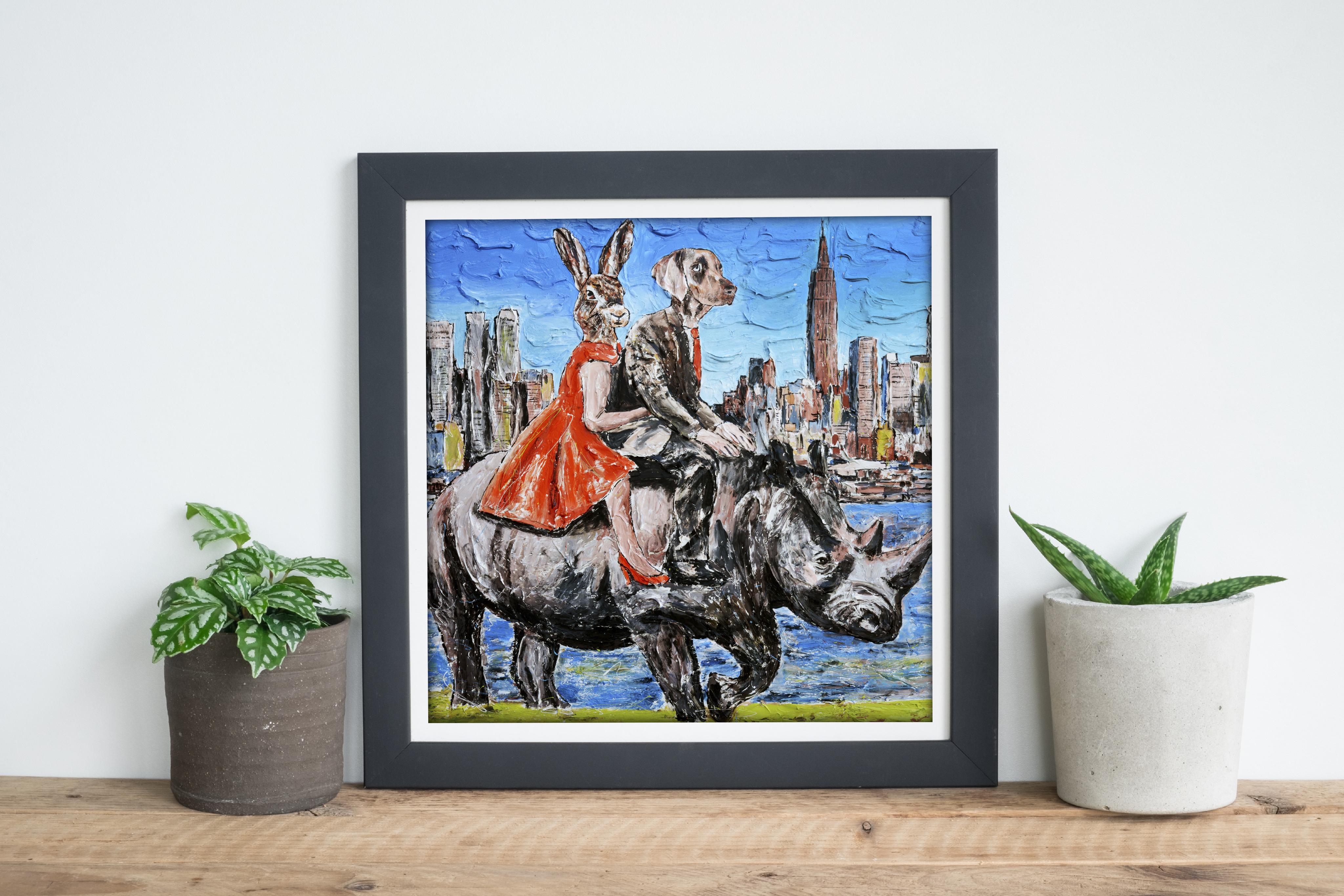 Animal Print - Gillie and Marc - Limited Ed Giclee- Art - Wild and free in NYC For Sale 4