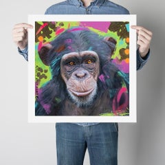 Painting Animal Print - Pop - Gillie and Marc - Ltd Ed - Chimp - Cheeks
