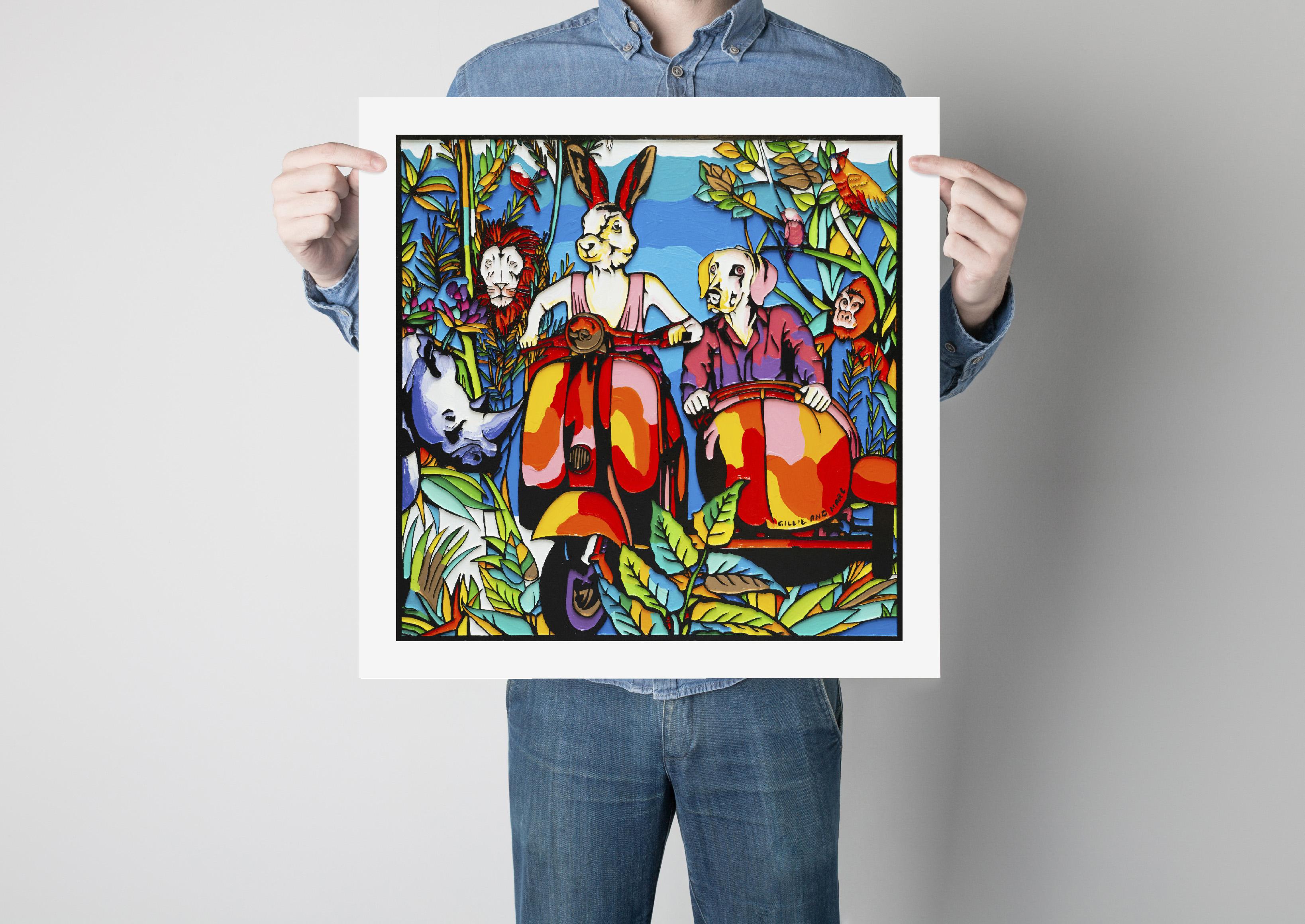 Title: It's love in the jungle
Limited Edition Print

A limited edition giclée print is the perfect solution especially if you missed out on one of Gillie and Marc’s original paintings. 

Gillie and Marc’s prints are signed, limited-editions and are