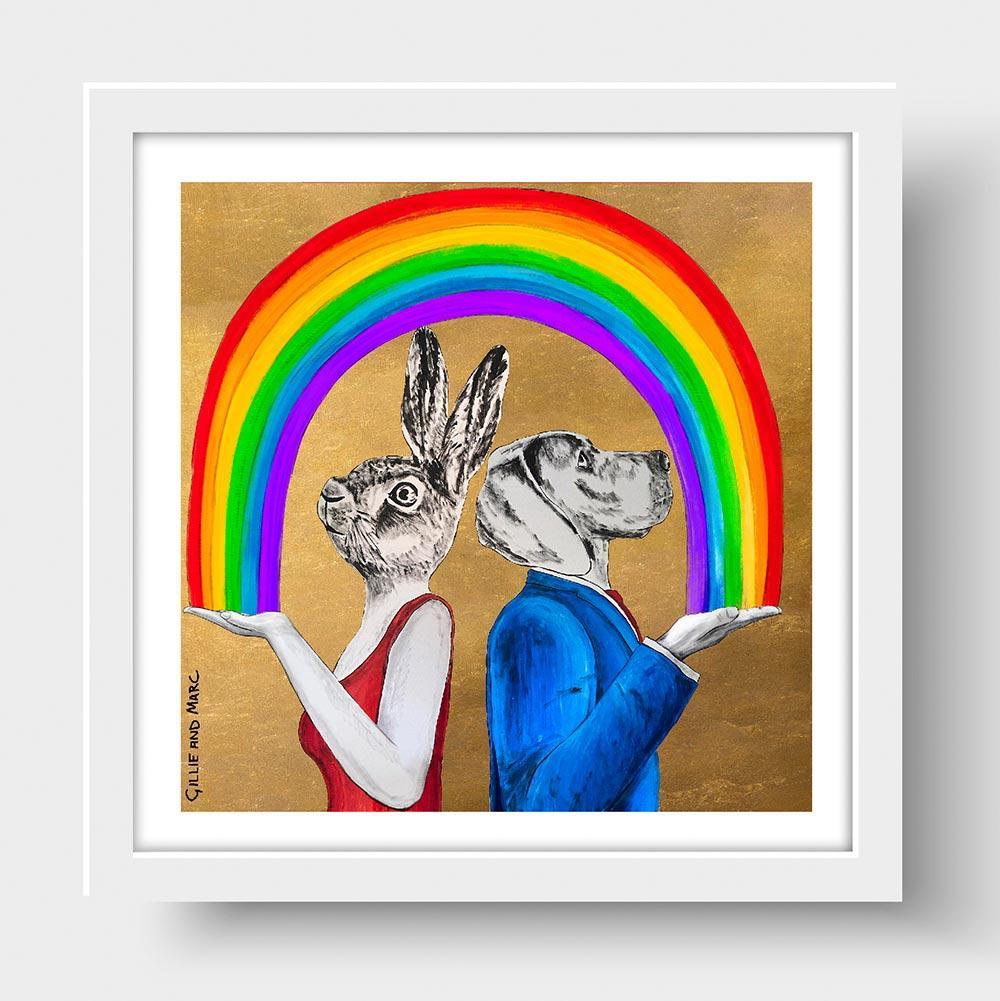 Title: A rainbow of love was always with them
Limited Edition Print

A limited edition giclée print is the perfect solution especially if you missed out on one of Gillie and Marc’s original paintings. 

Gillie and Marc’s prints are signed,