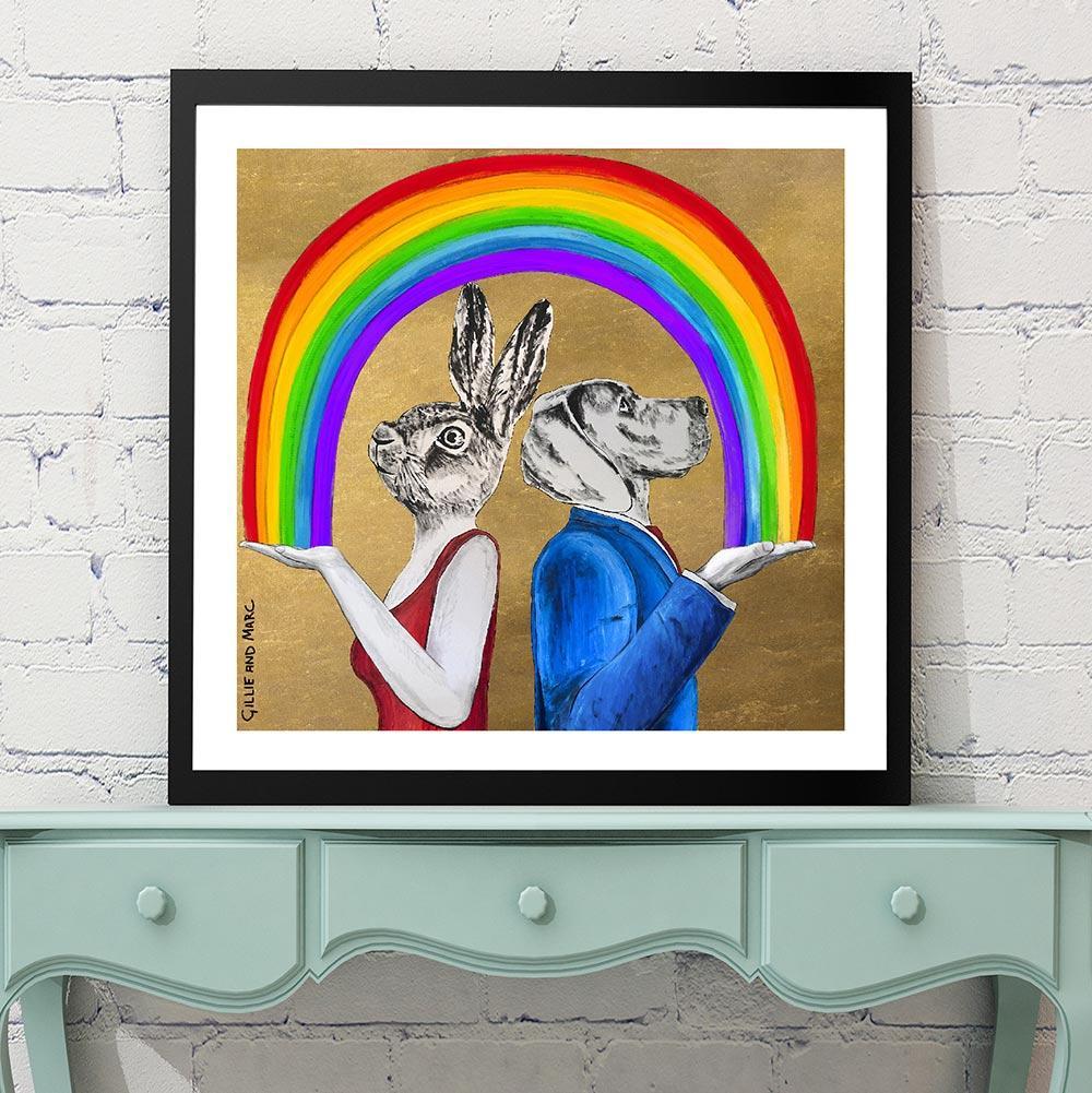 Painting Animal Print - Pop Art - Gillie and Marc - Limited - Rainbow - Love For Sale 1